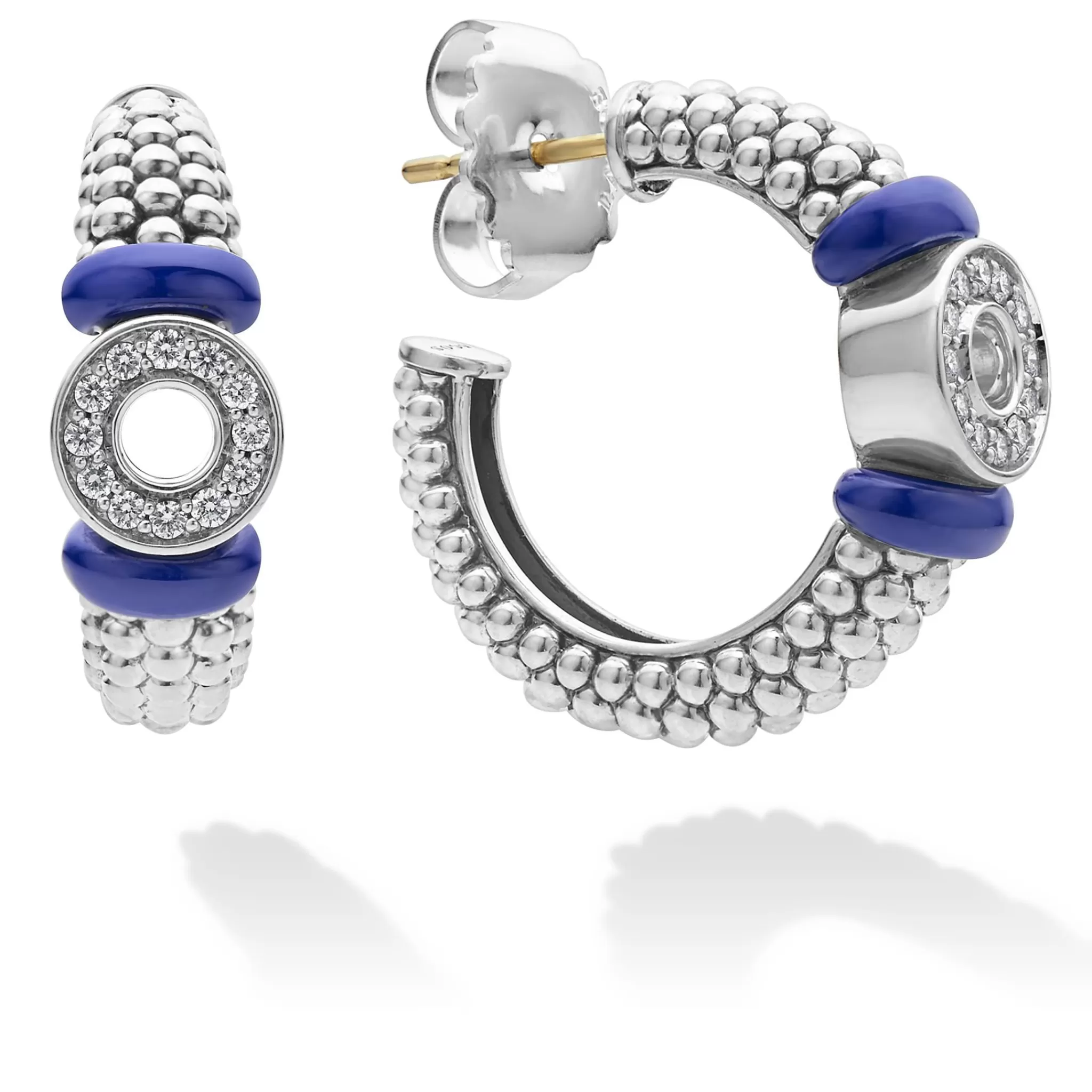 Cheap LAGOS Ceramic And Diamond Circle Hoop Earrings