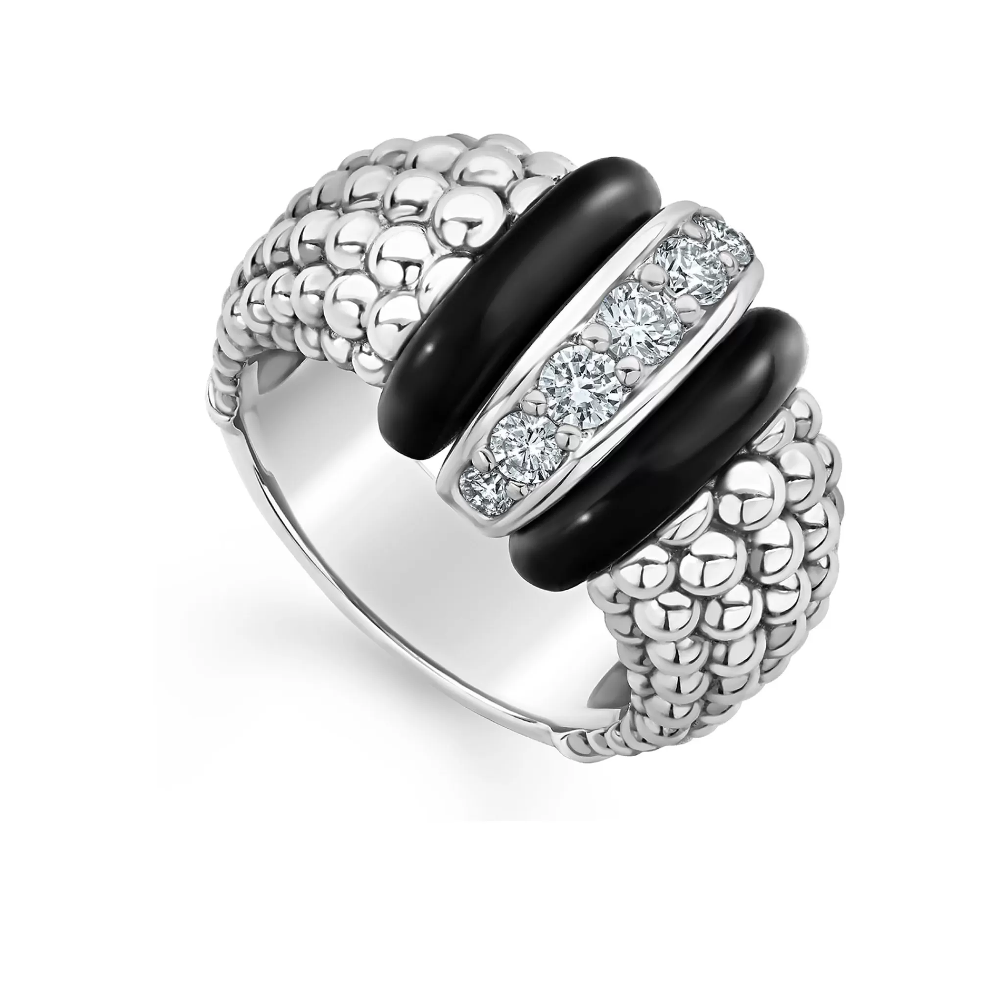 Sale LAGOS Ceramic Caviar Diamond Ring