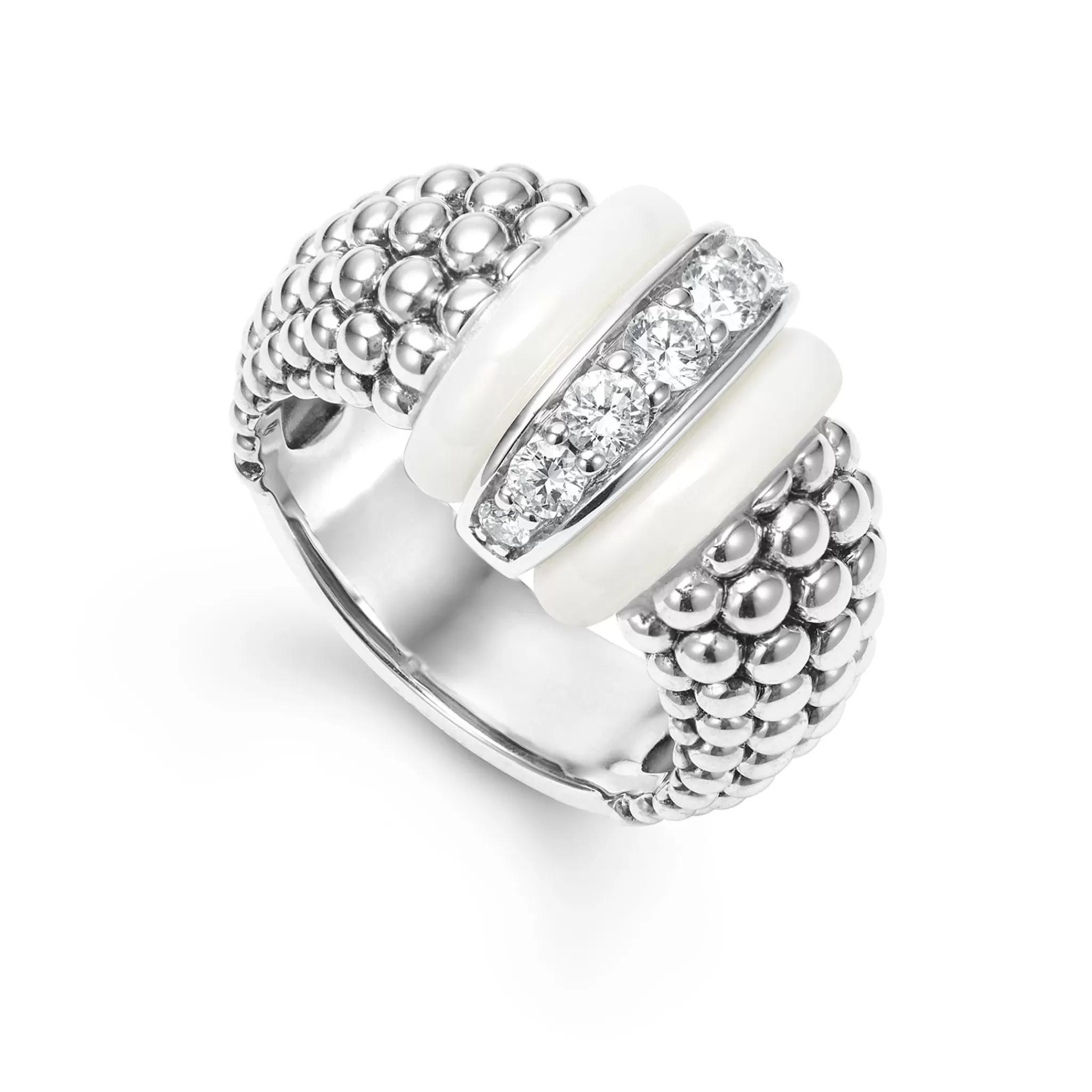 Cheap LAGOS Ceramic Caviar Diamond Ring