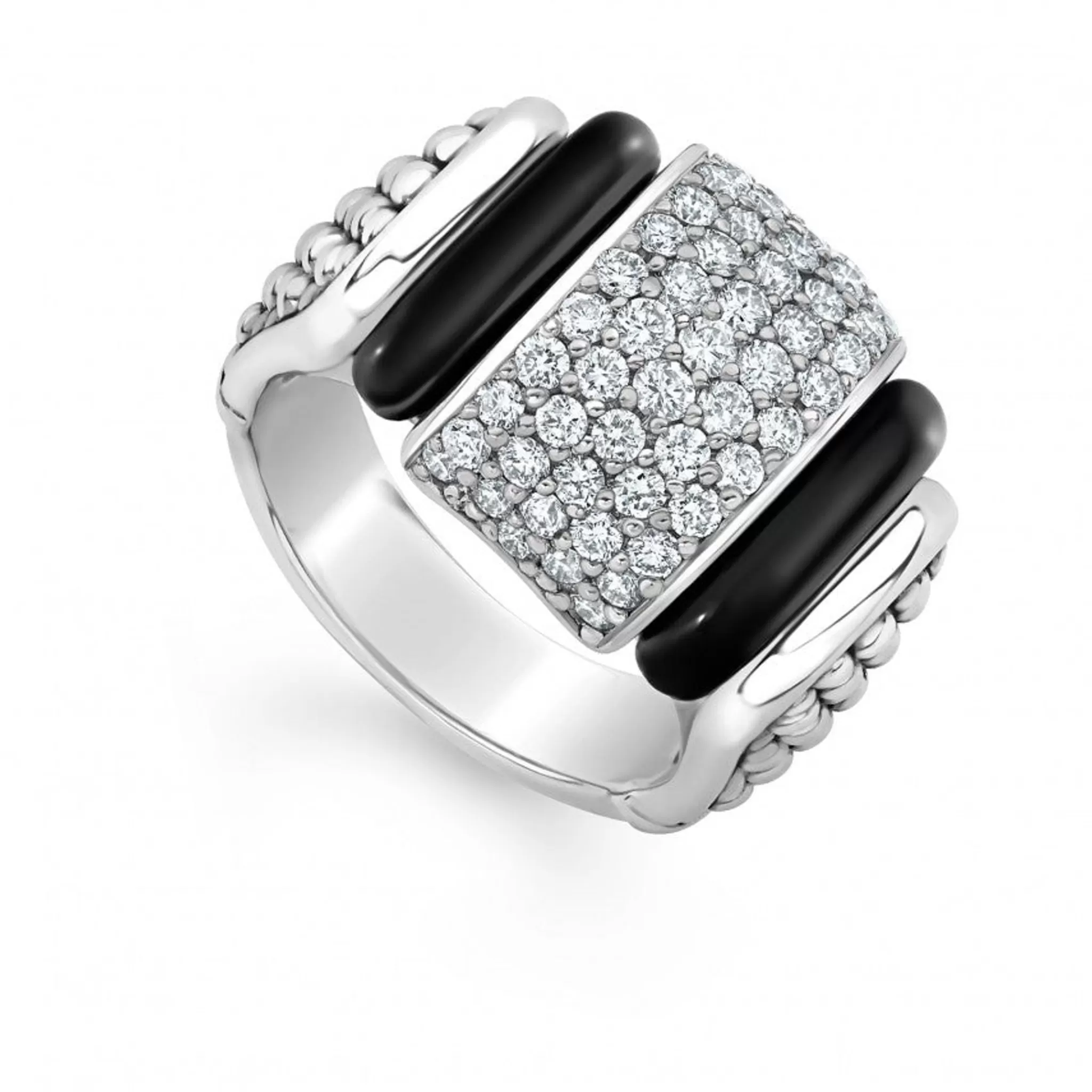 Clearance LAGOS Ceramic Caviar Diamond Statement Ring