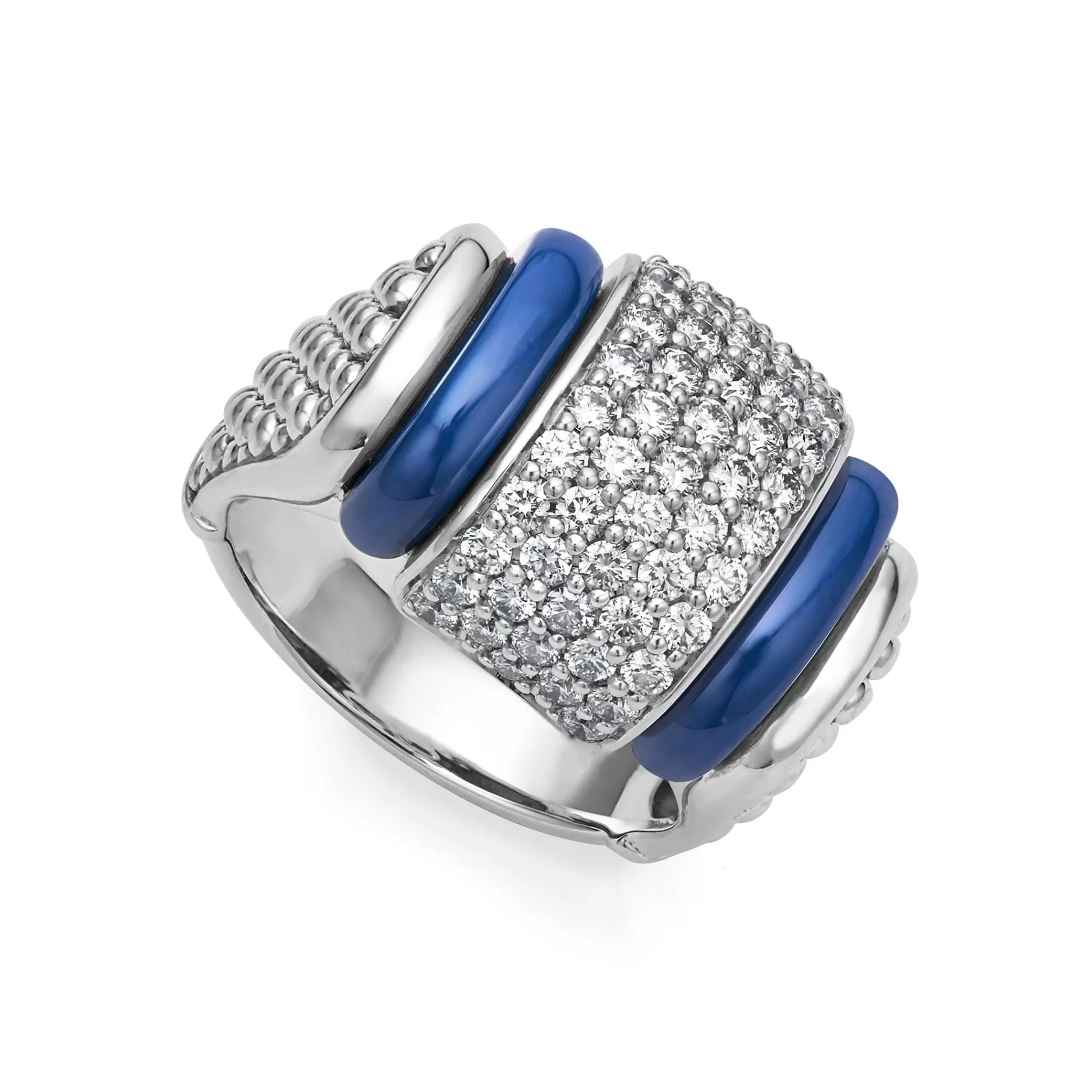 Best LAGOS Ceramic Caviar Diamond Statement Ring