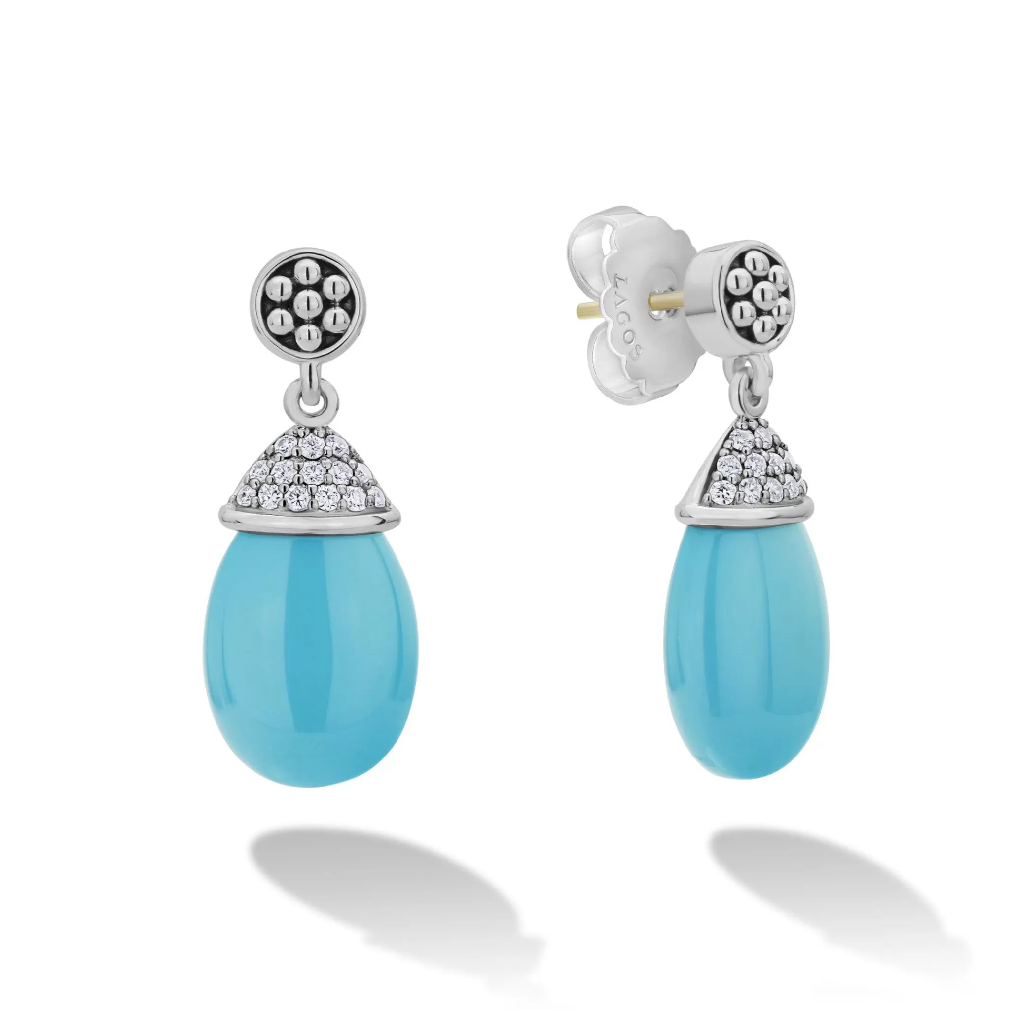 Cheap LAGOS Ceramic Diamond Drop Earrings