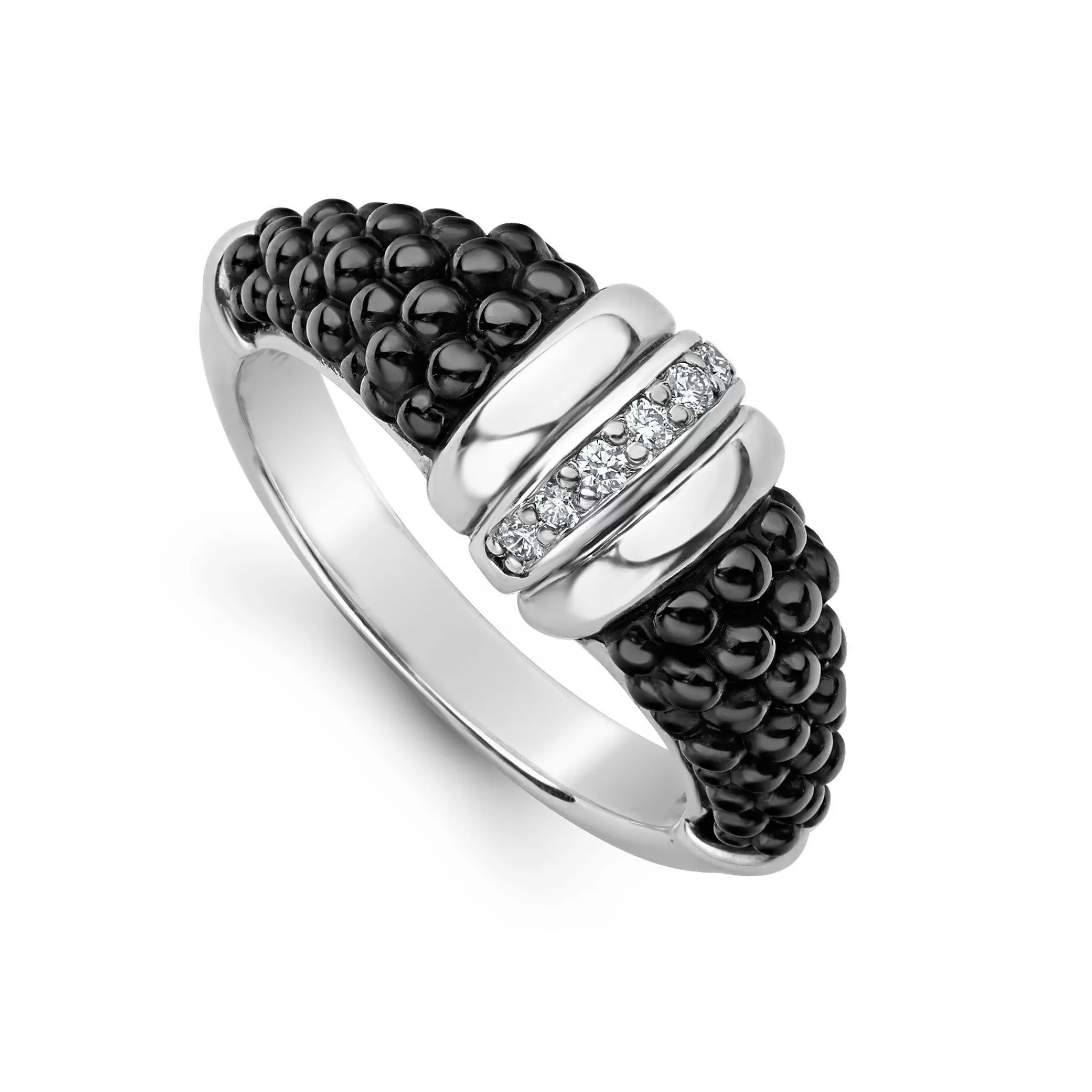 Cheap LAGOS Ceramic Diamond Stacking Ring