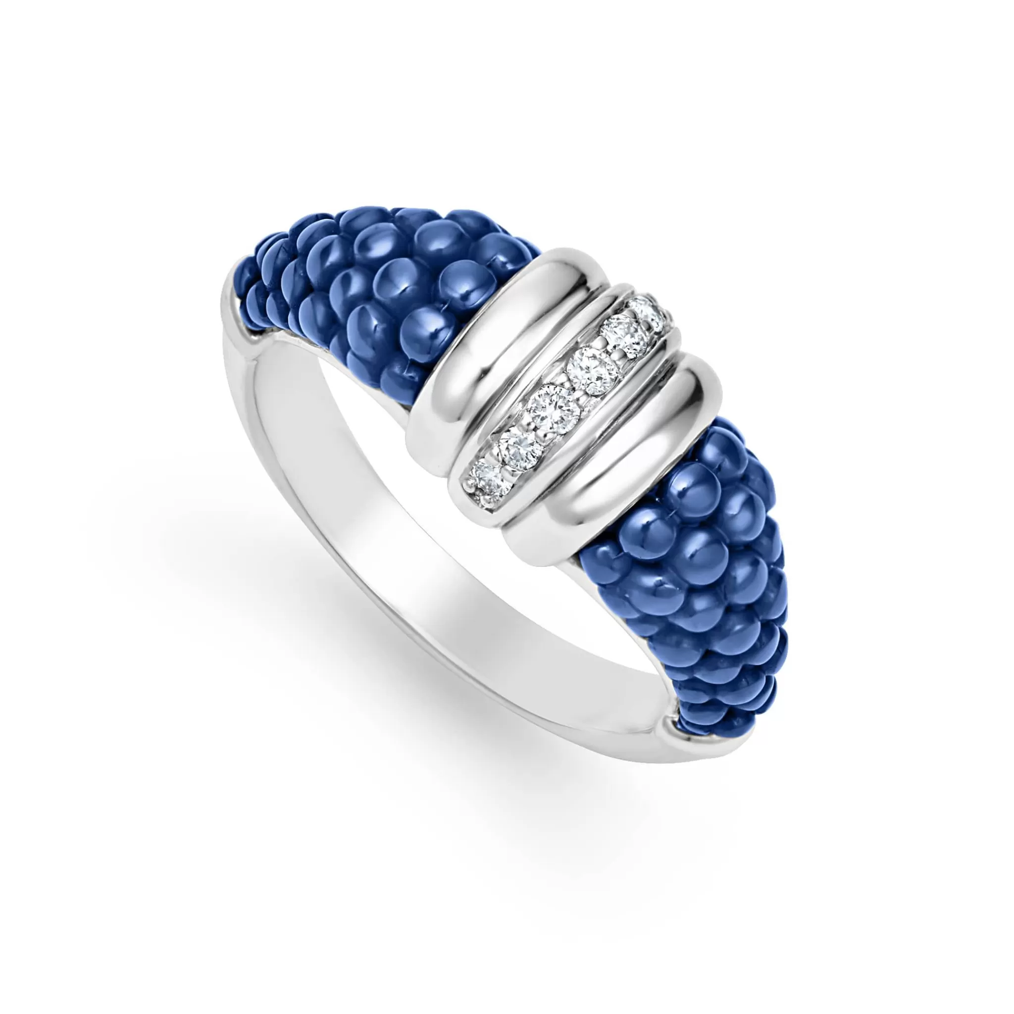 Best Sale LAGOS Ceramic Diamond Stacking Ring