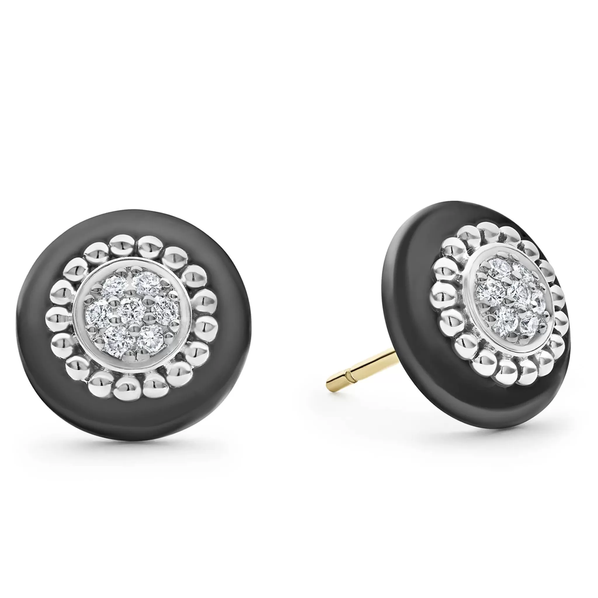 Clearance LAGOS Ceramic Diamond Stud Earrings