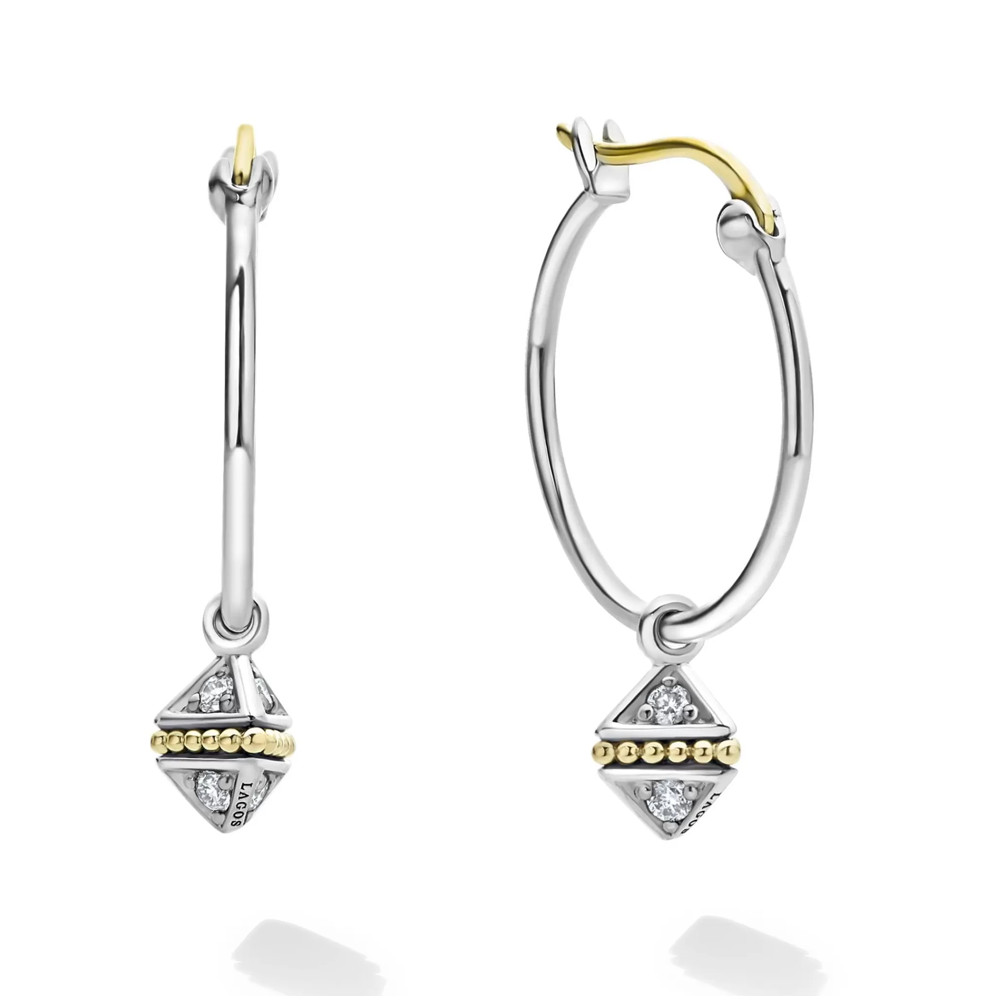 Cheap LAGOS Charm Diamond Hoop Earrings