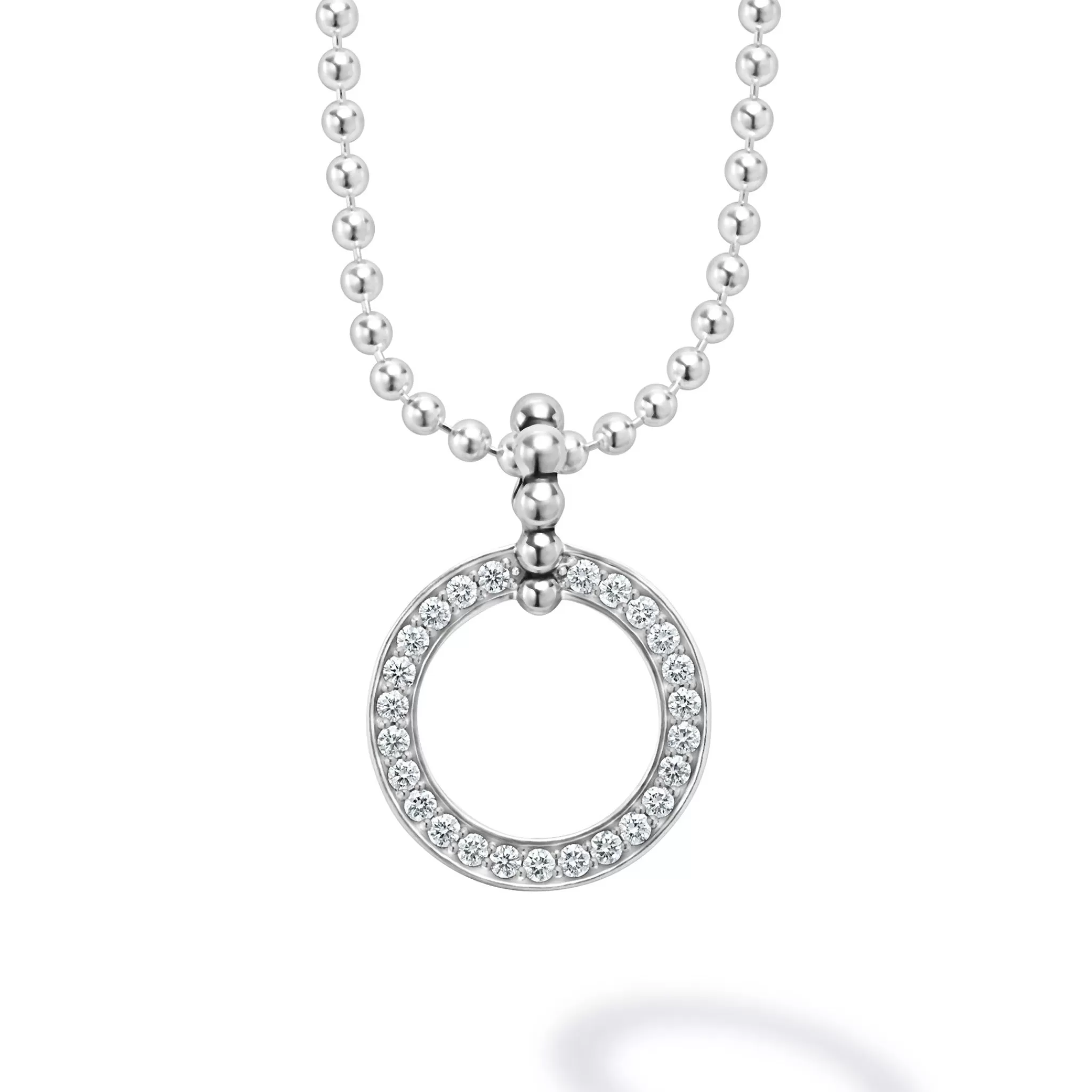 Fashion LAGOS Circle Diamond Pendant Necklace