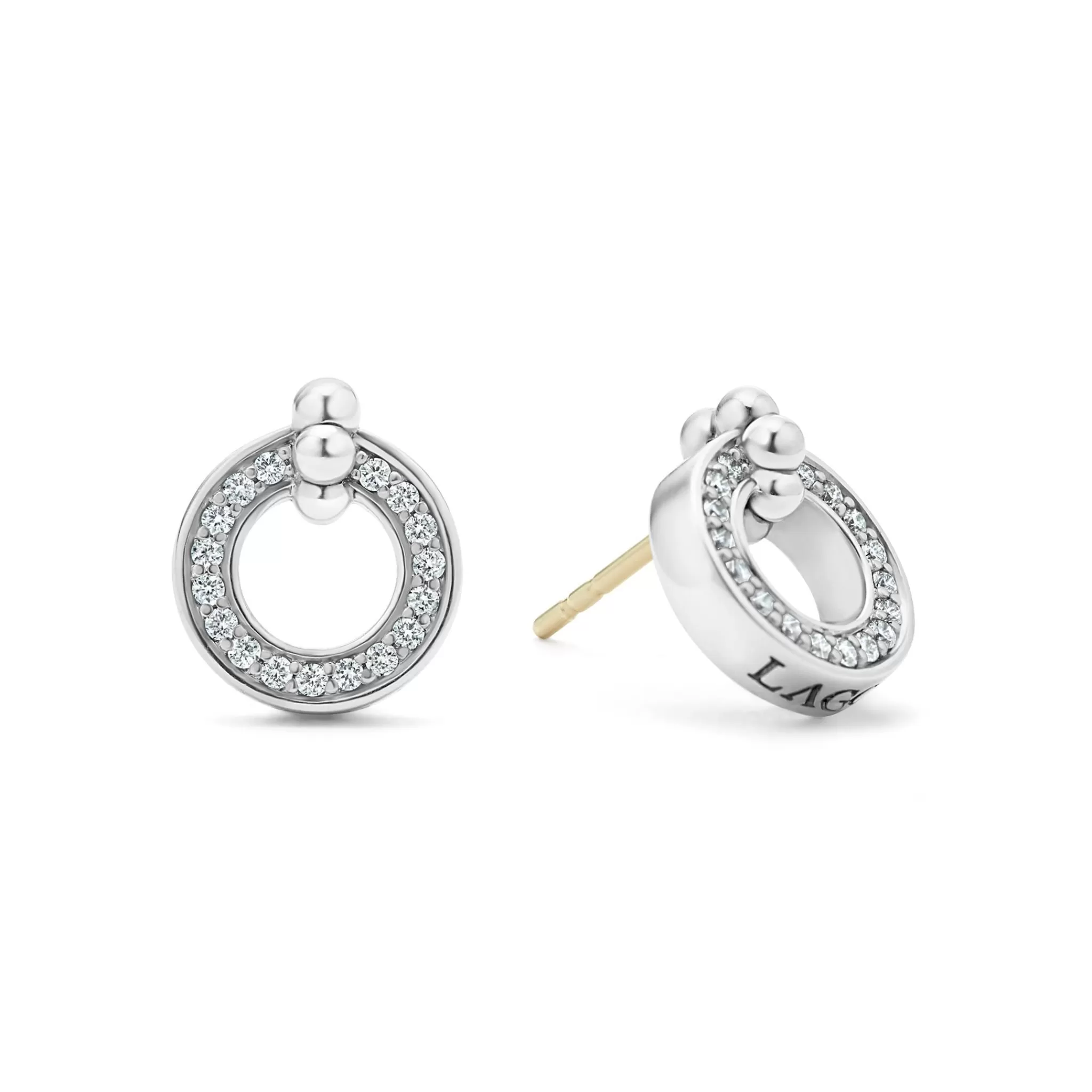 Store LAGOS Circle Diamond Stud Earrings