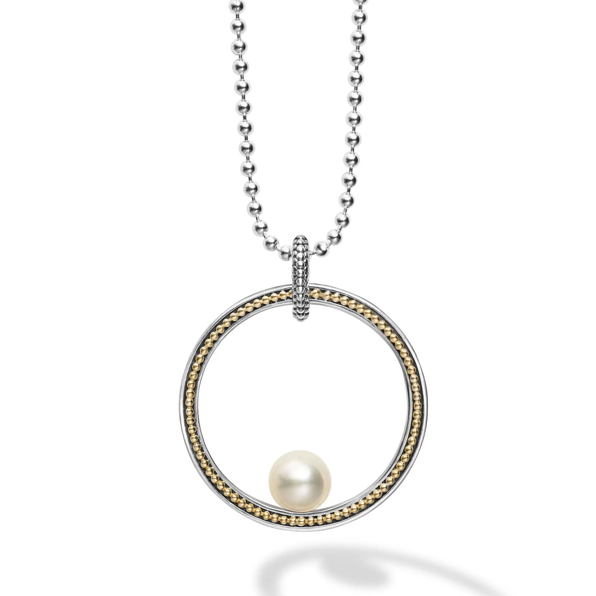 Hot LAGOS Circle Pearl Statement Necklace