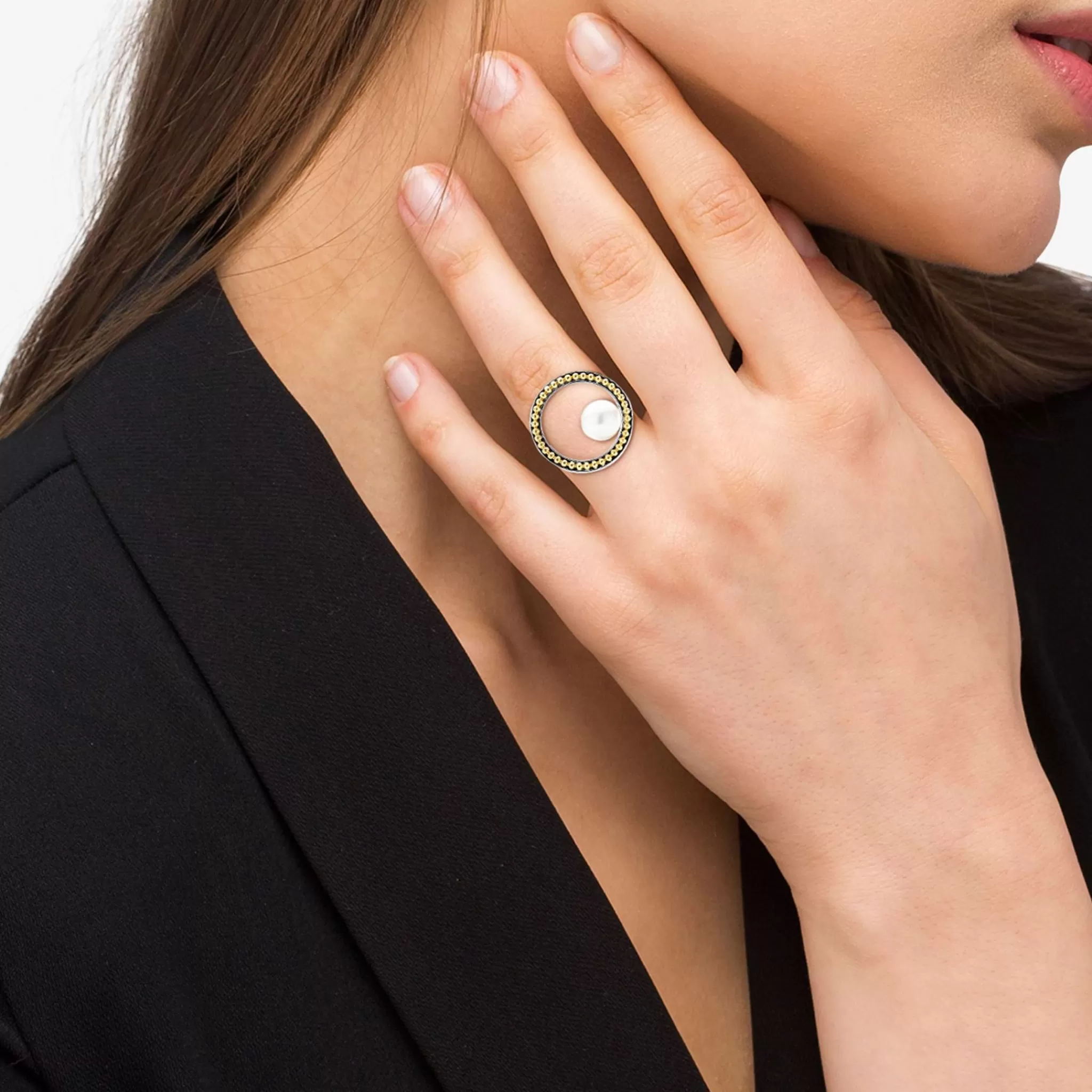 Best LAGOS Circle Pearl Statement Ring