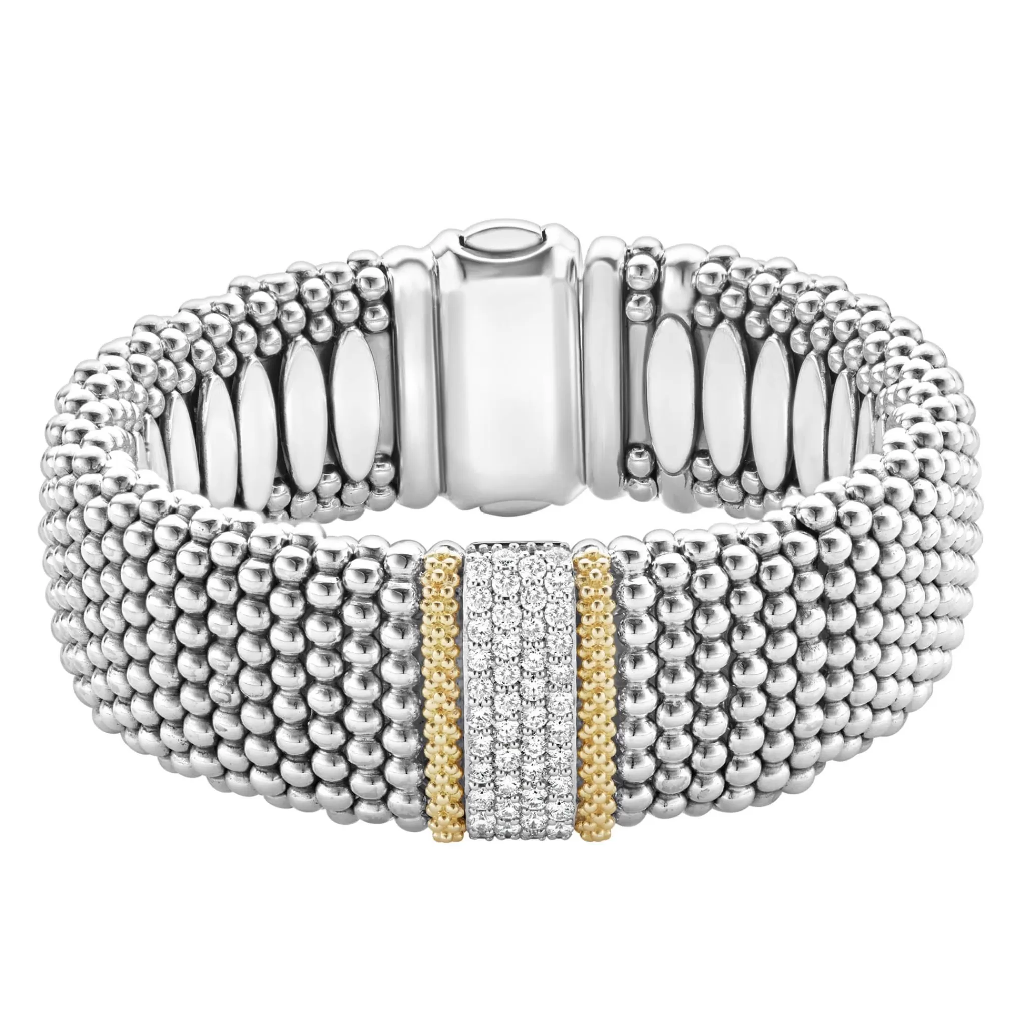 New LAGOS Diamond Caviar Bracelet | 23Mm