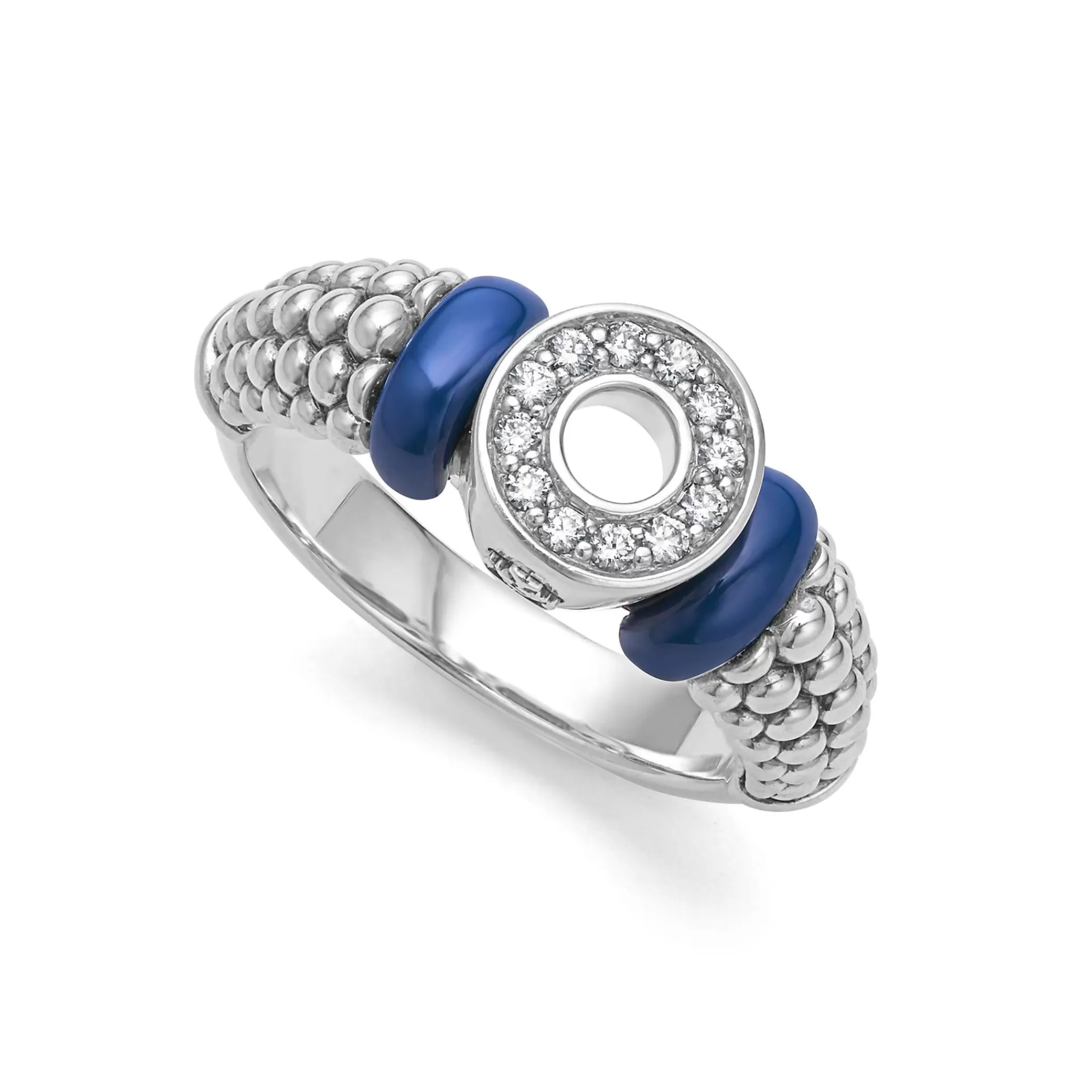 Fashion LAGOS Diamond Circle Caviar Ring