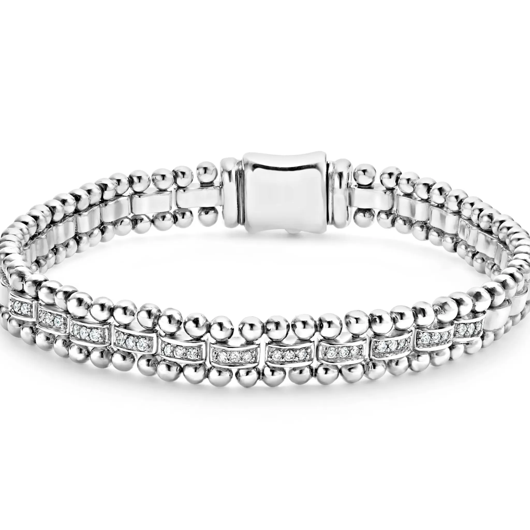 Hot LAGOS Diamond Link Bracelet | 7Mm