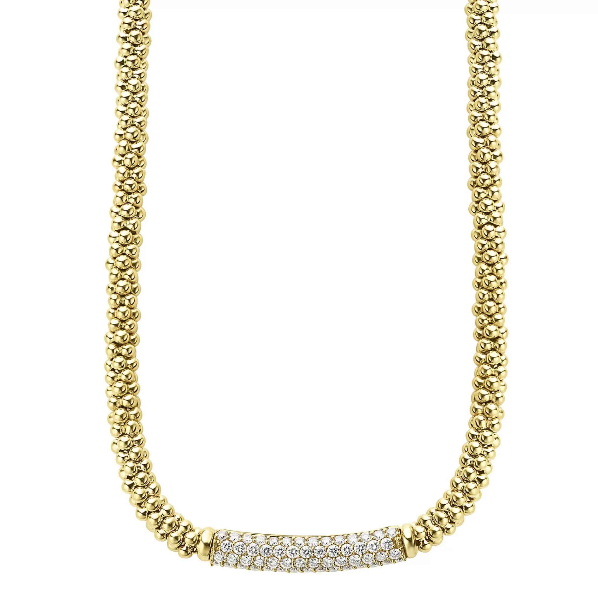 Hot LAGOS Diamond Long Station Caviar Necklace