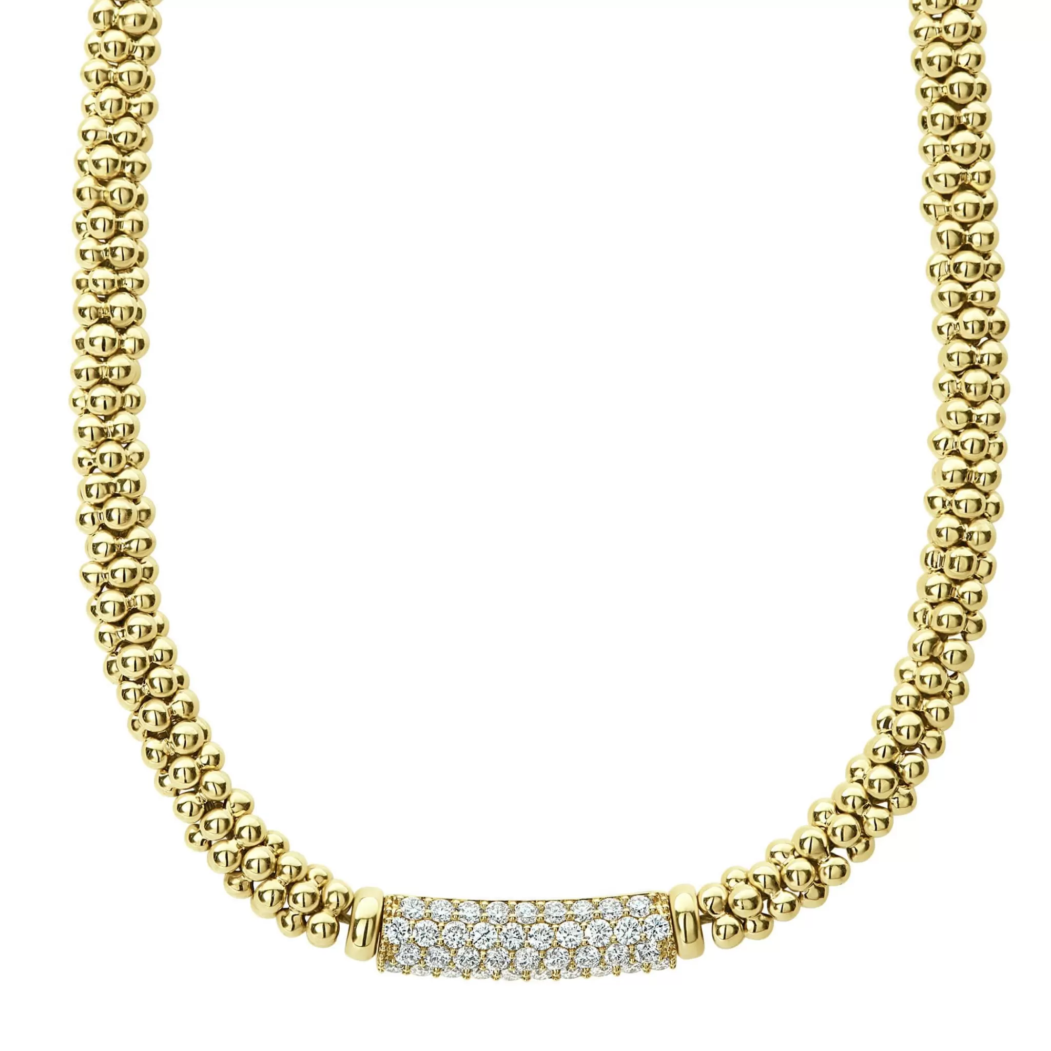 Cheap LAGOS Diamond Medium Station Caviar Necklace