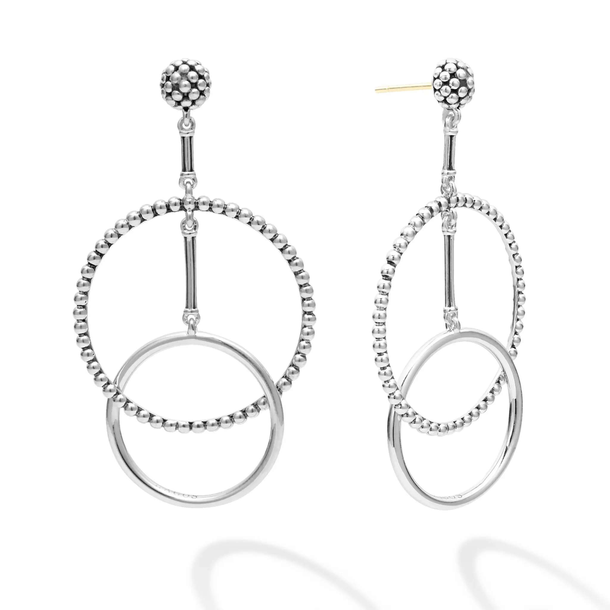 Online LAGOS Double Circle Drop Earrings