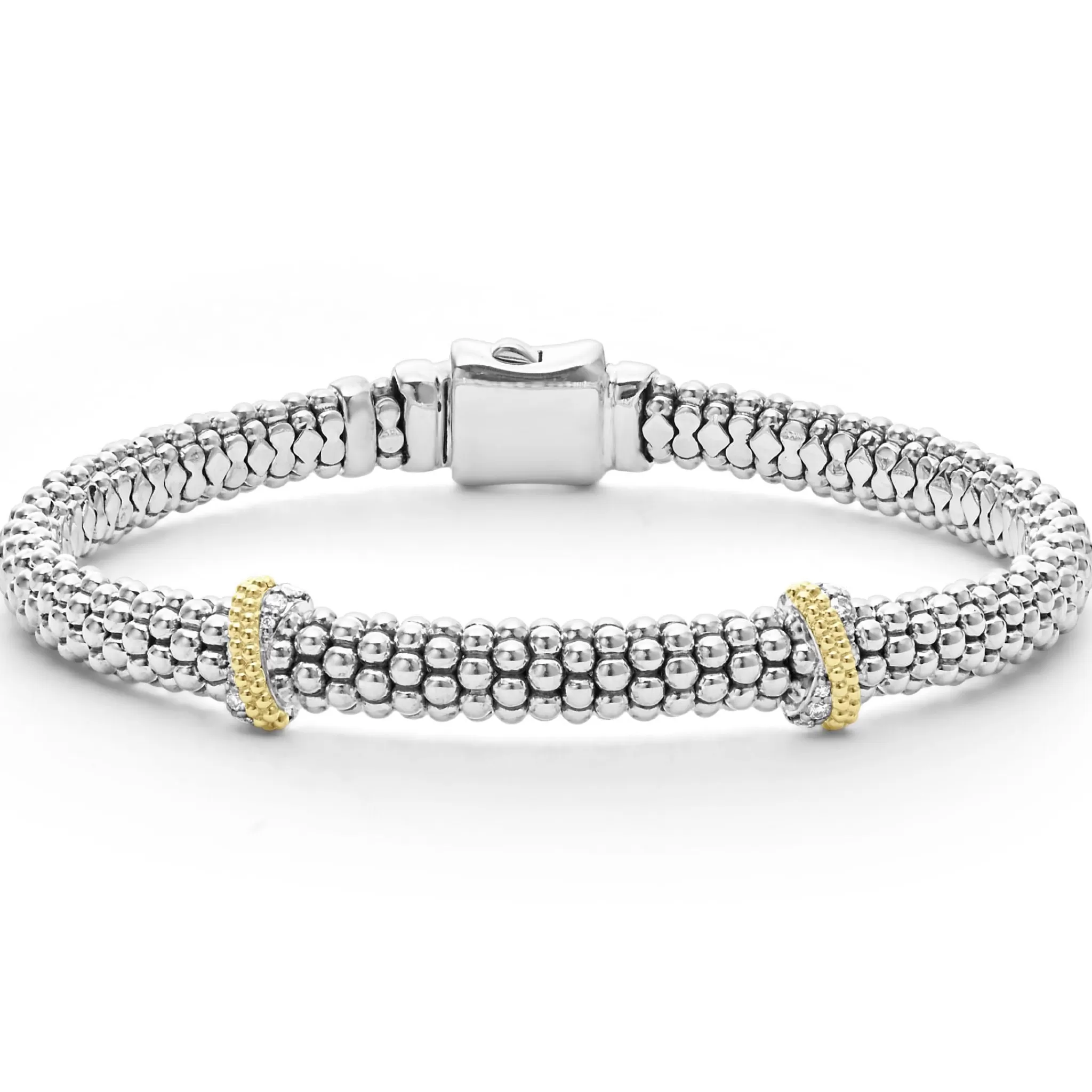 Cheap LAGOS Double X Caviar Diamond Bracelet | 6Mm