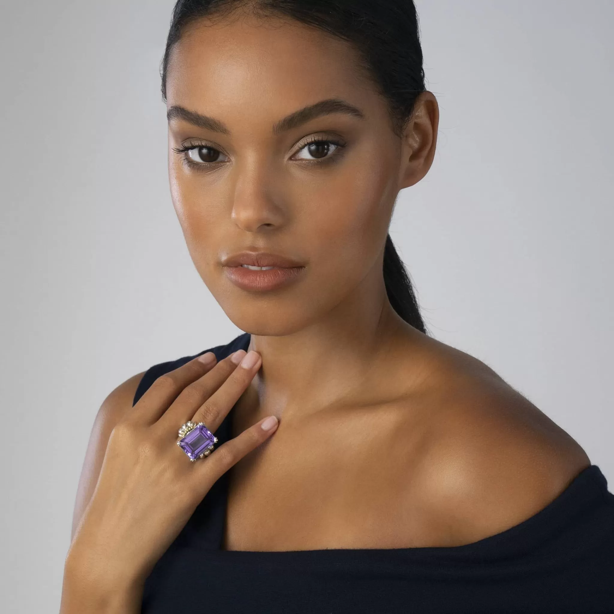 Best LAGOS Extra Large Emerald-Cut Amethyst Ring