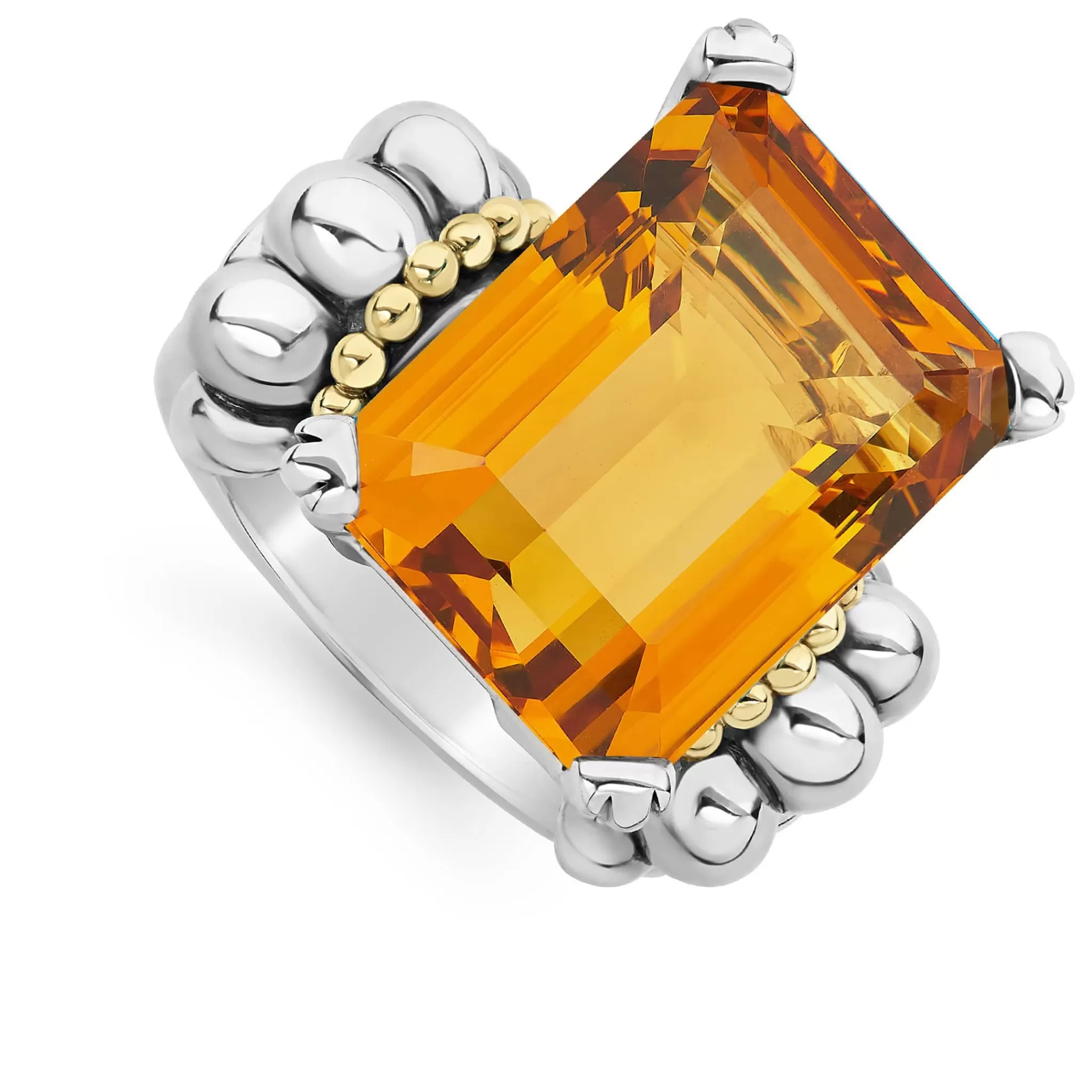 Online LAGOS Extra Large Emerald-Cut Citrine Ring