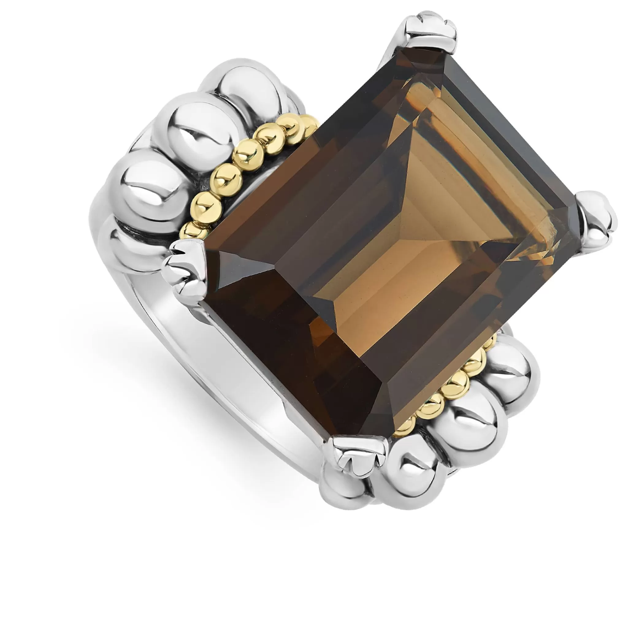 Clearance LAGOS Extra Large Emerald-Cut Smokey Quartz Ring