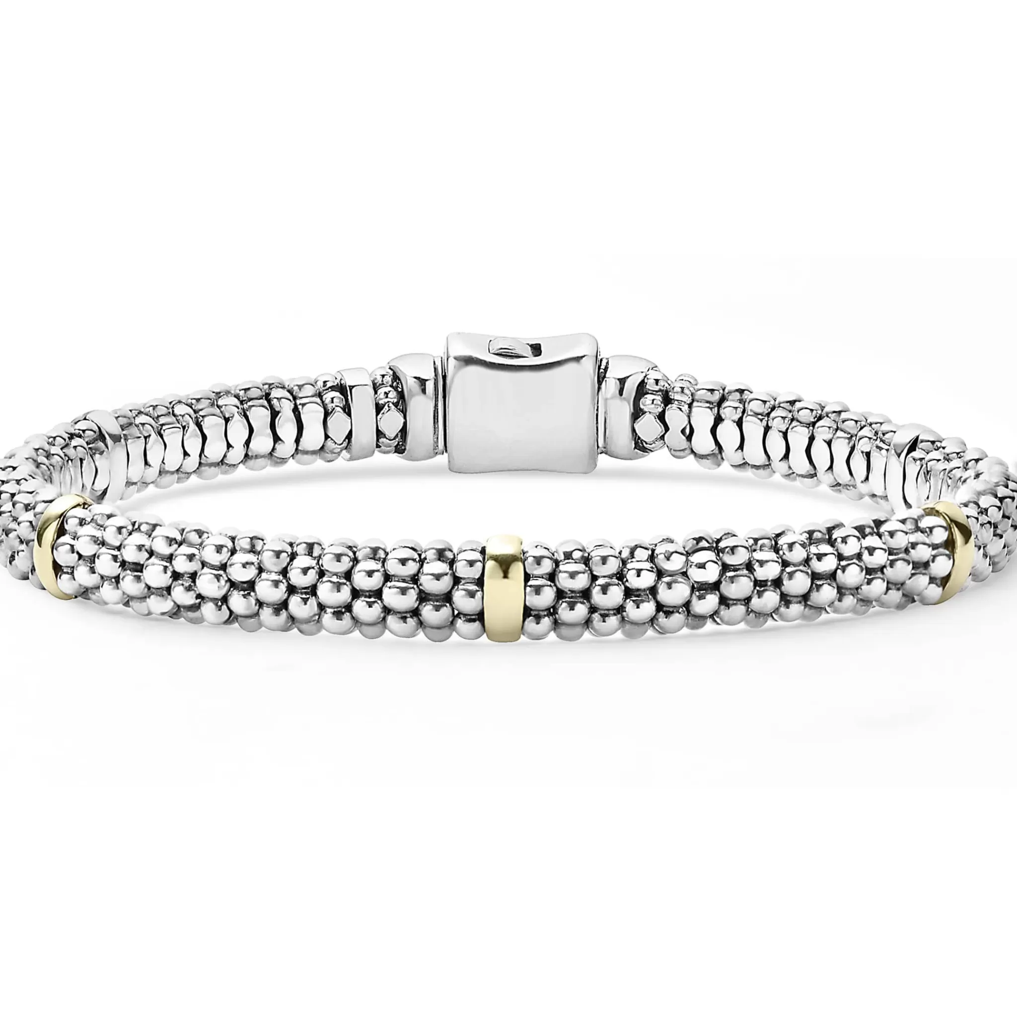 Online LAGOS Five Gold Station Caviar Bracelet | 6Mm