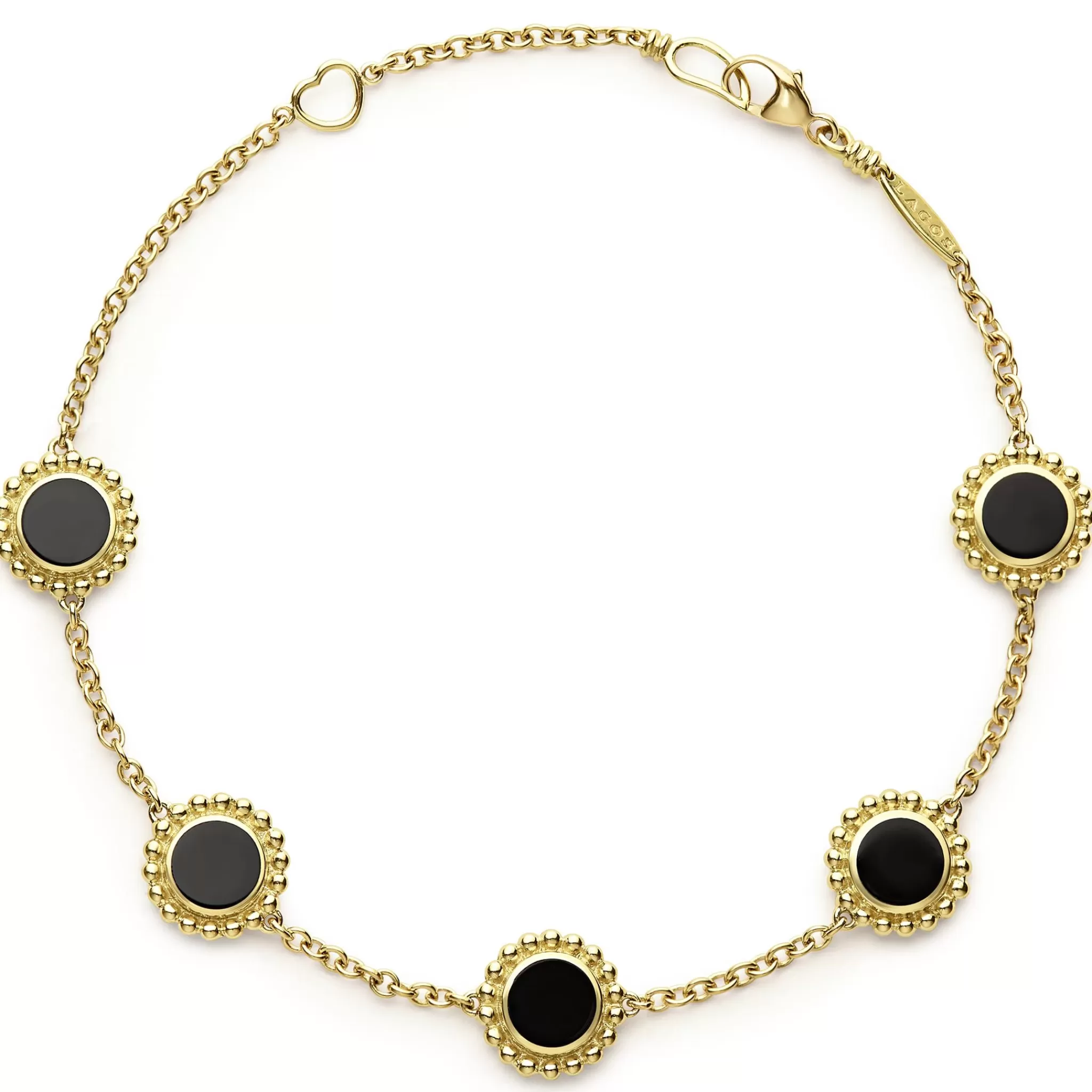 Cheap LAGOS Five Station Round Onyx Bracelet