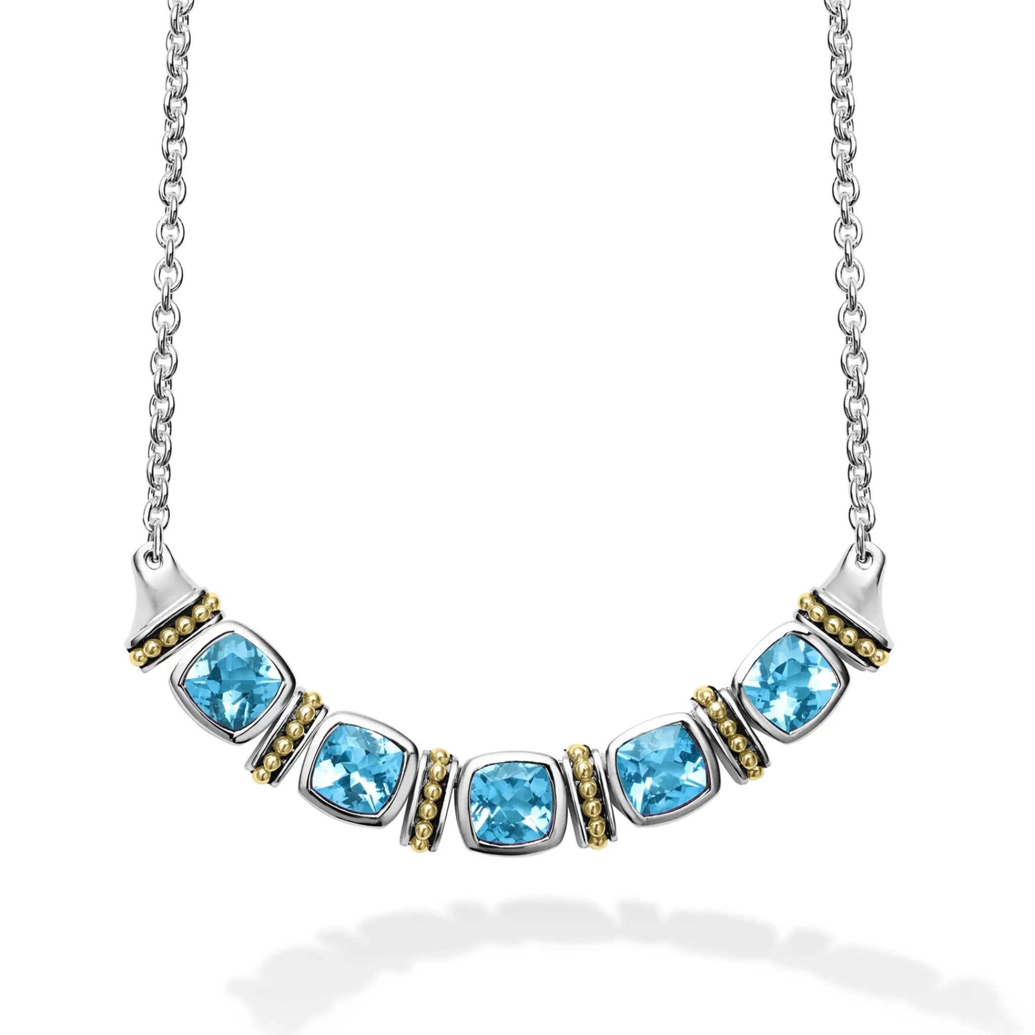 Store LAGOS Five Station Swiss Blue Topaz Necklace