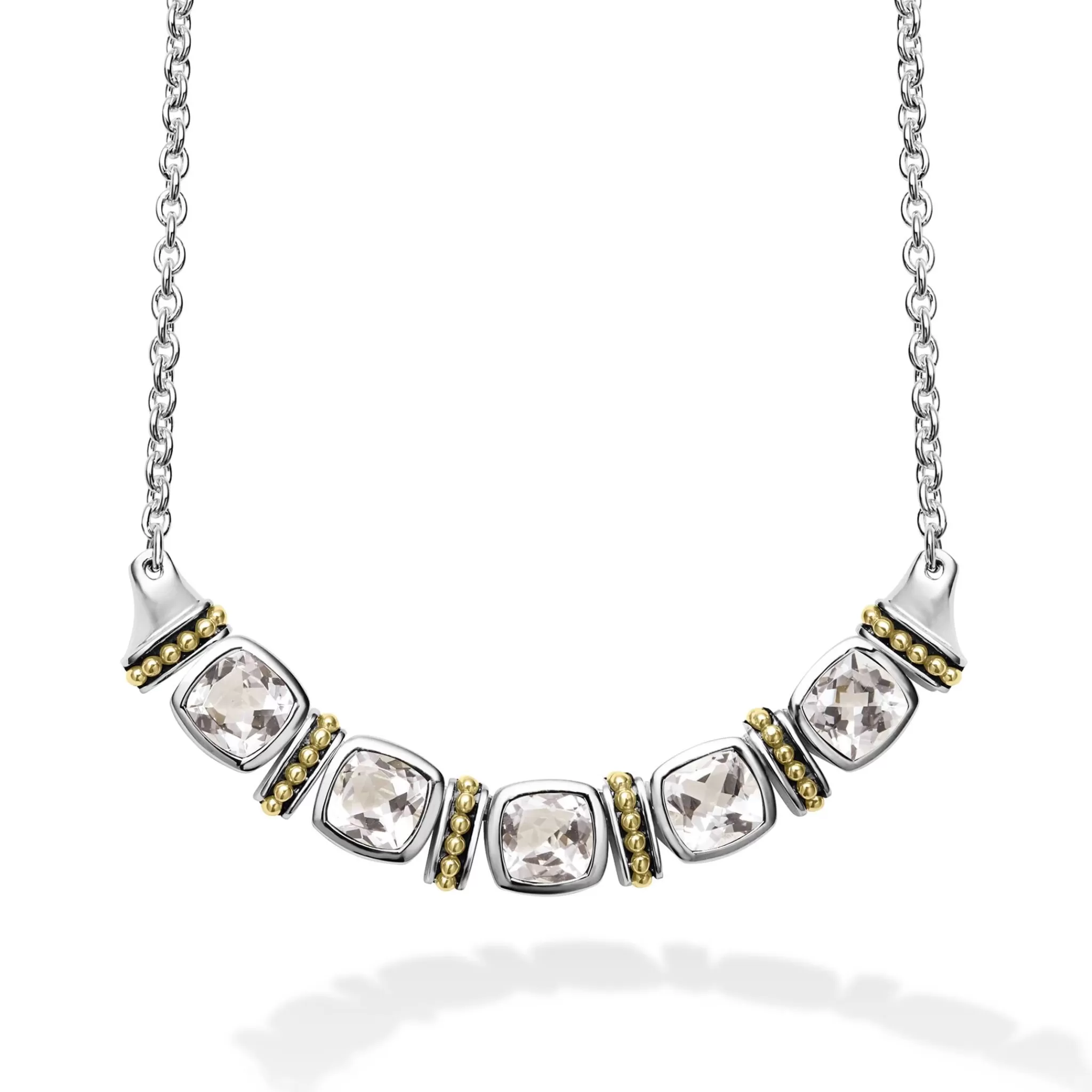 Clearance LAGOS Five Station White Topaz Necklace