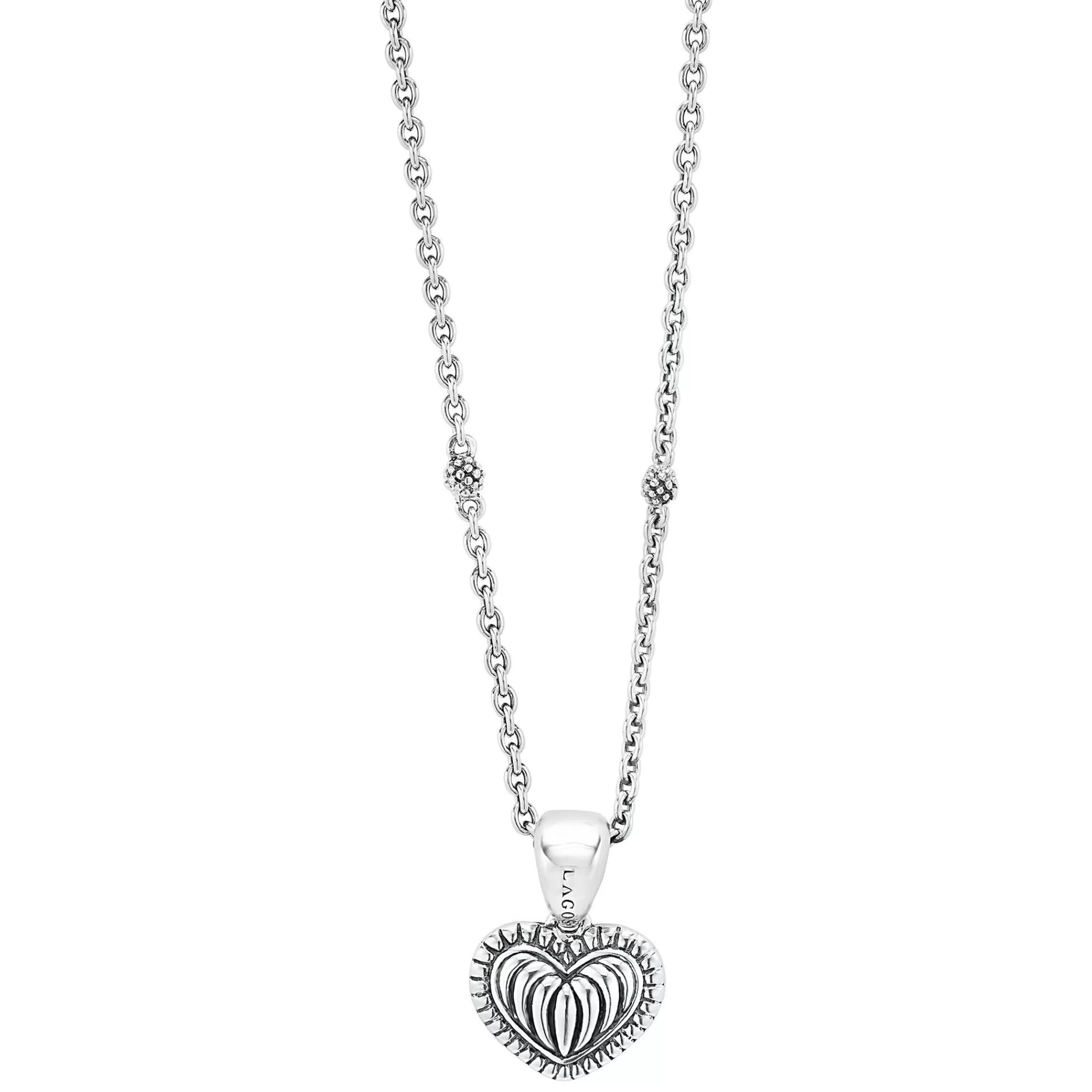 Sale LAGOS Fluted Heart Pendant Necklace