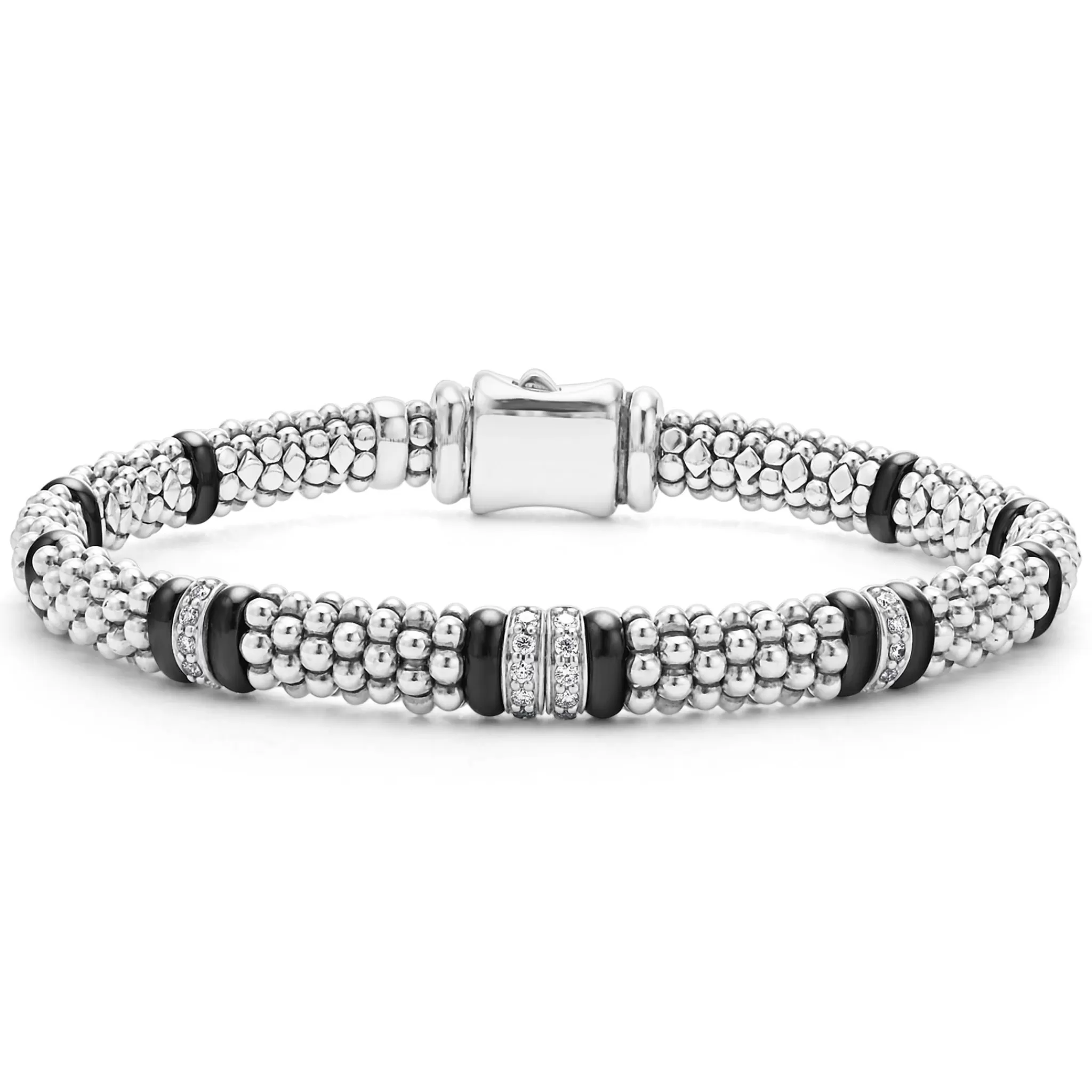 Store LAGOS Four Station Diamond Caviar Bracelet | 6Mm