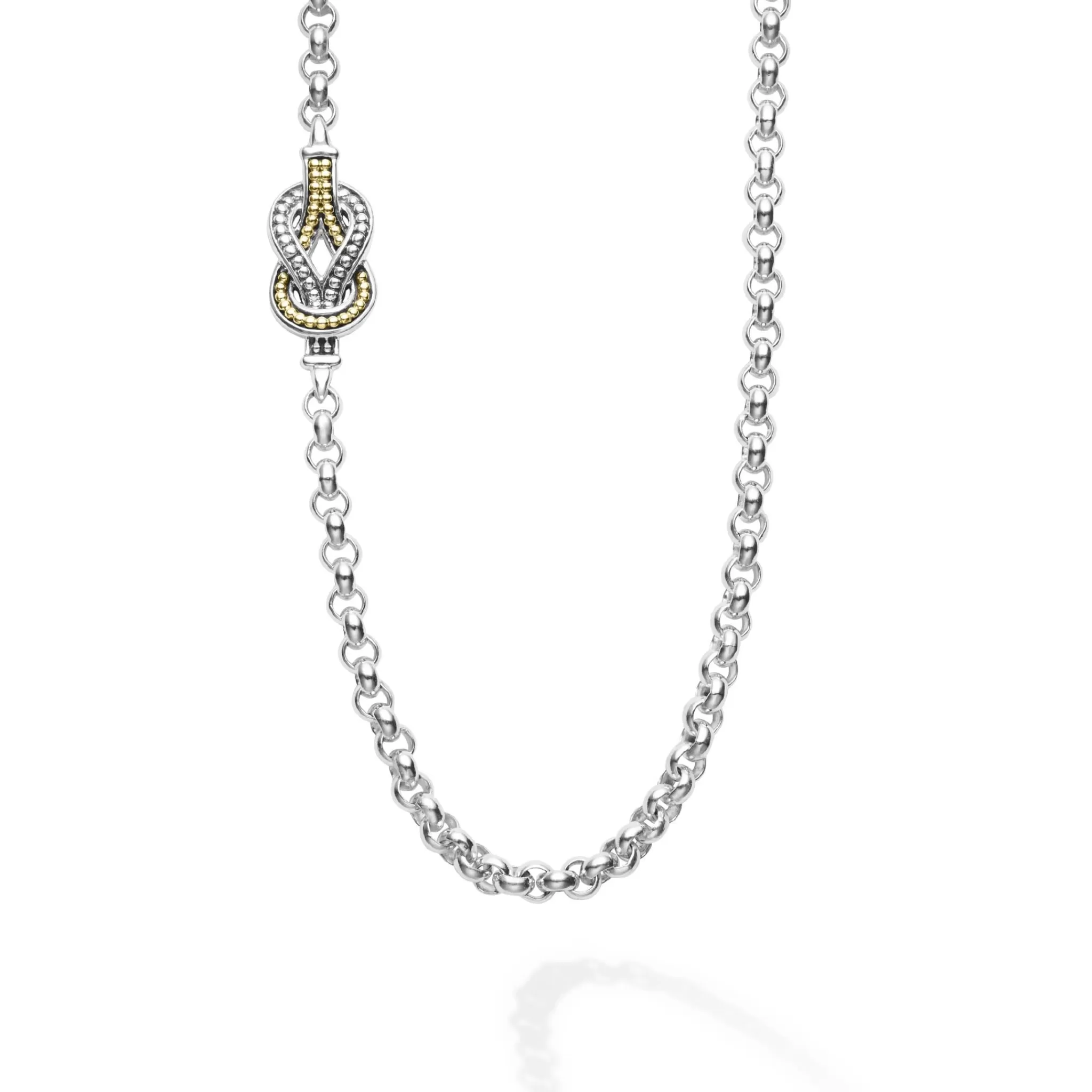 Best Sale LAGOS Four Station Two-Tone Knot Necklace