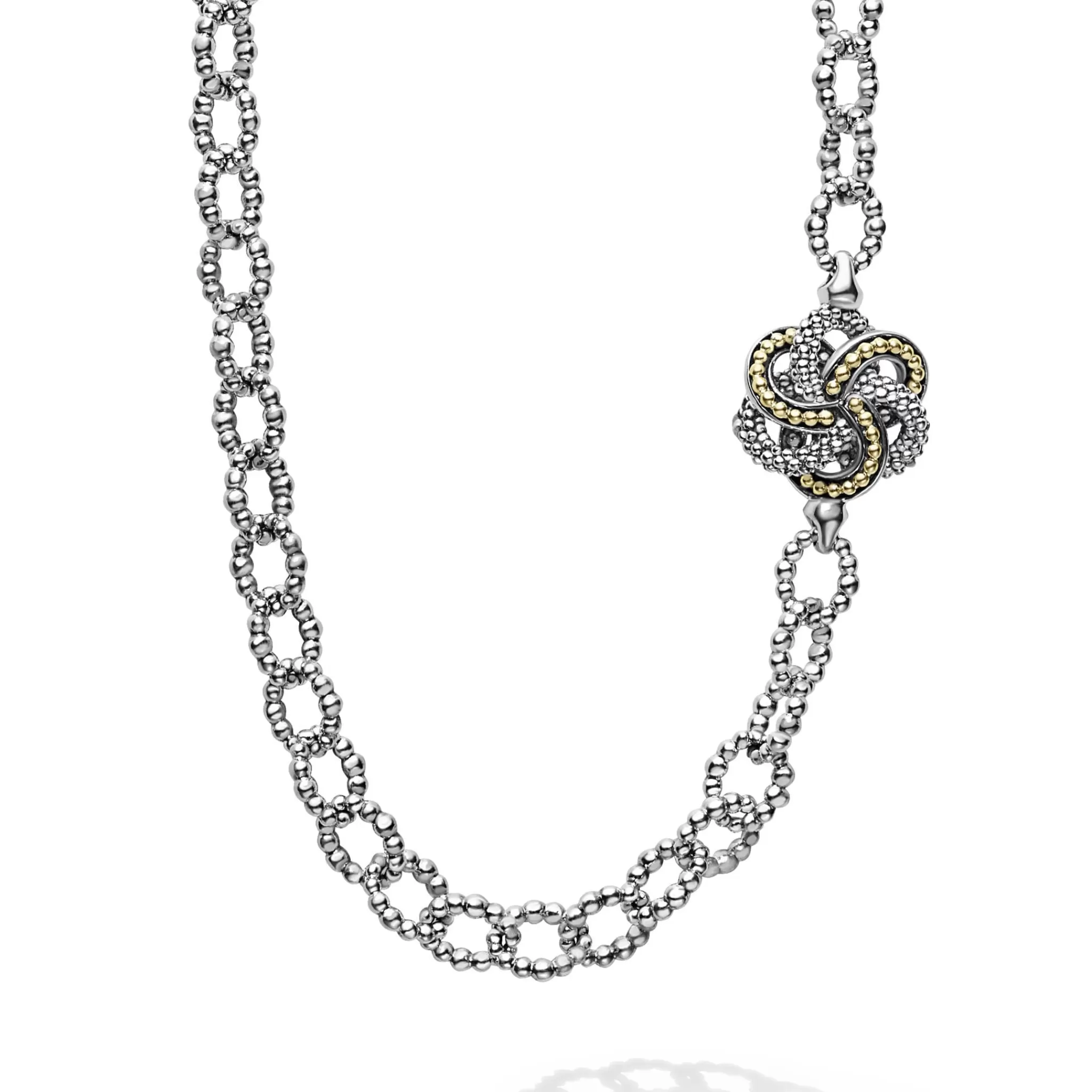 Cheap LAGOS Four Station Two-Tone Love Knot Necklace