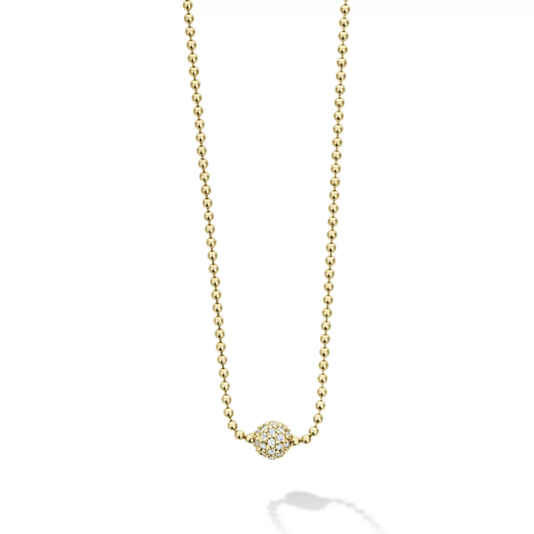 New LAGOS Gold Diamond Sphere Necklace