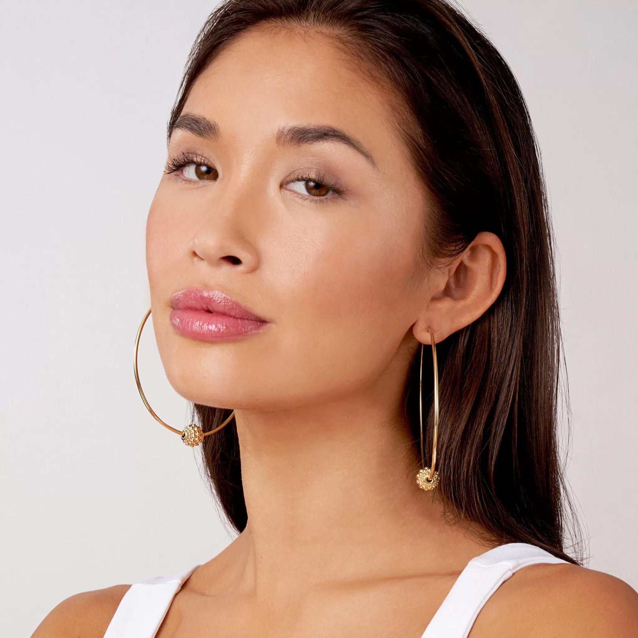 Outlet LAGOS Large 18K Gold Caviar Ball Hoop Earrings