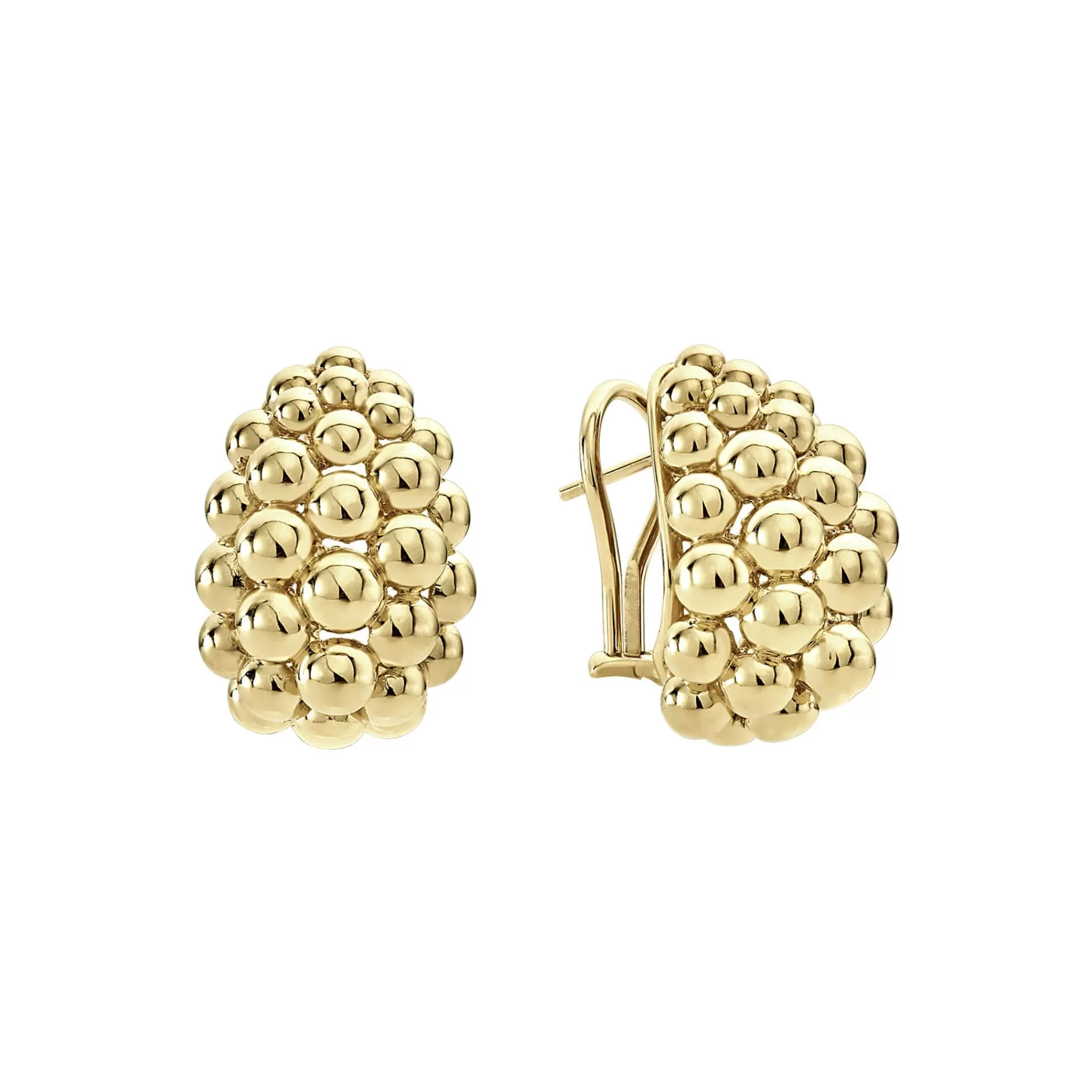 New LAGOS Large 18K Gold Omega Clip Earrings