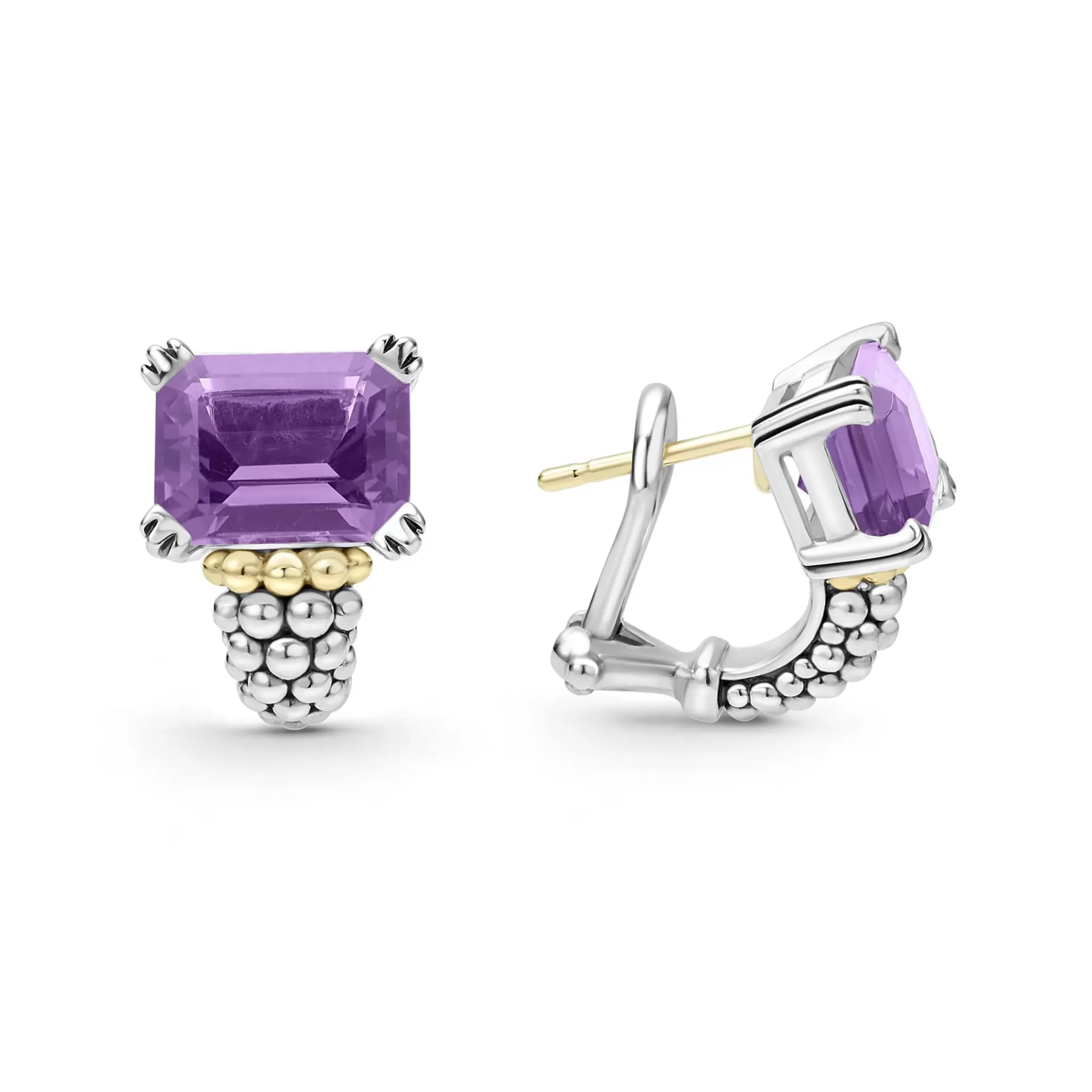 Clearance LAGOS Large Amethyst Huggie Earrings