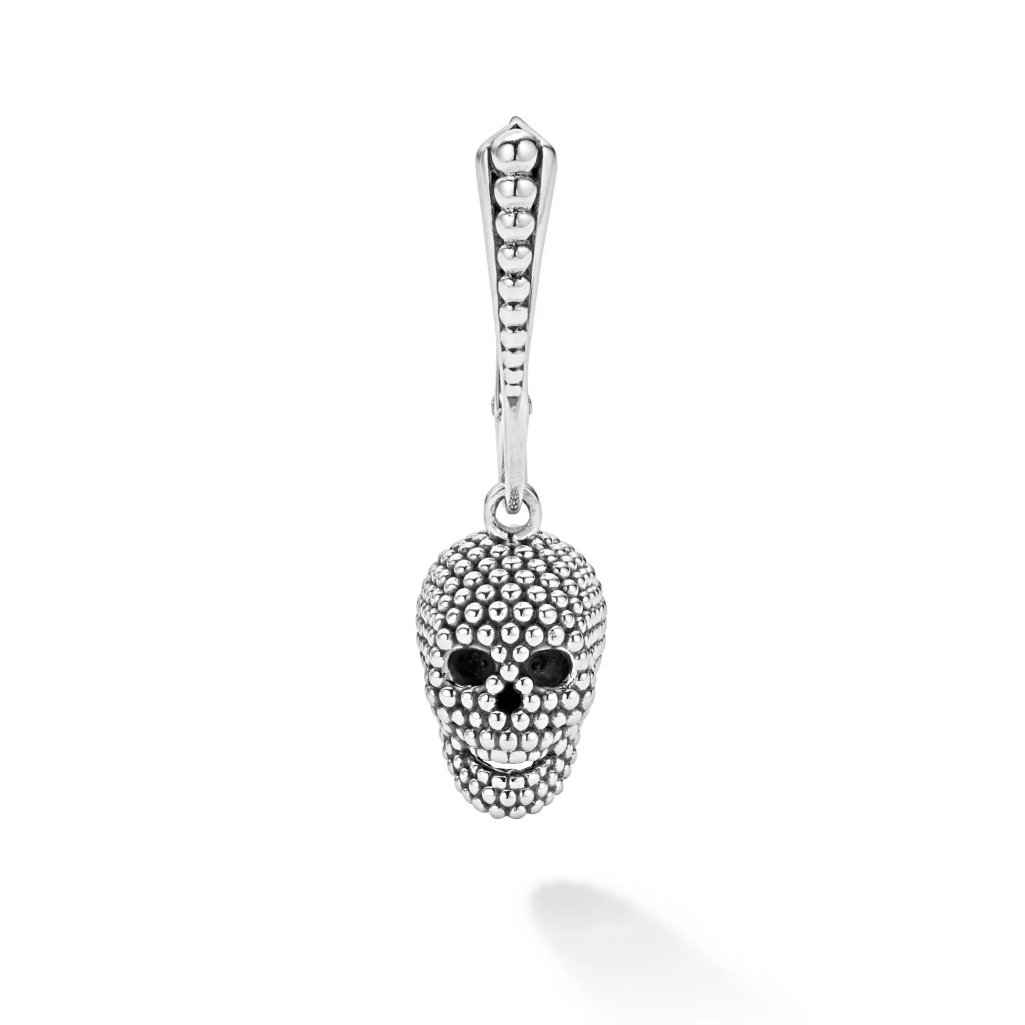 New LAGOS Large Caviar Beaded Skull Earring