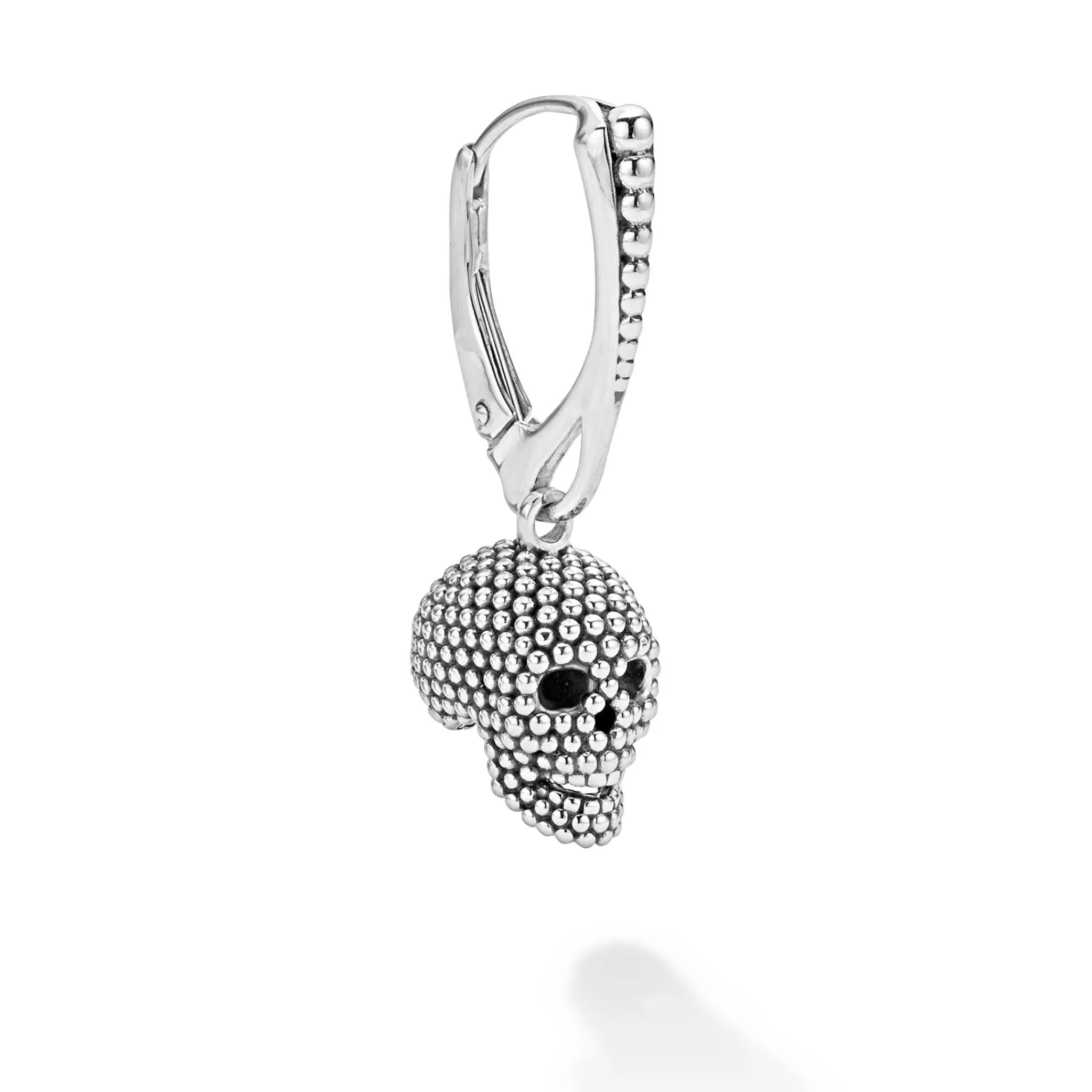 New LAGOS Large Caviar Beaded Skull Earring