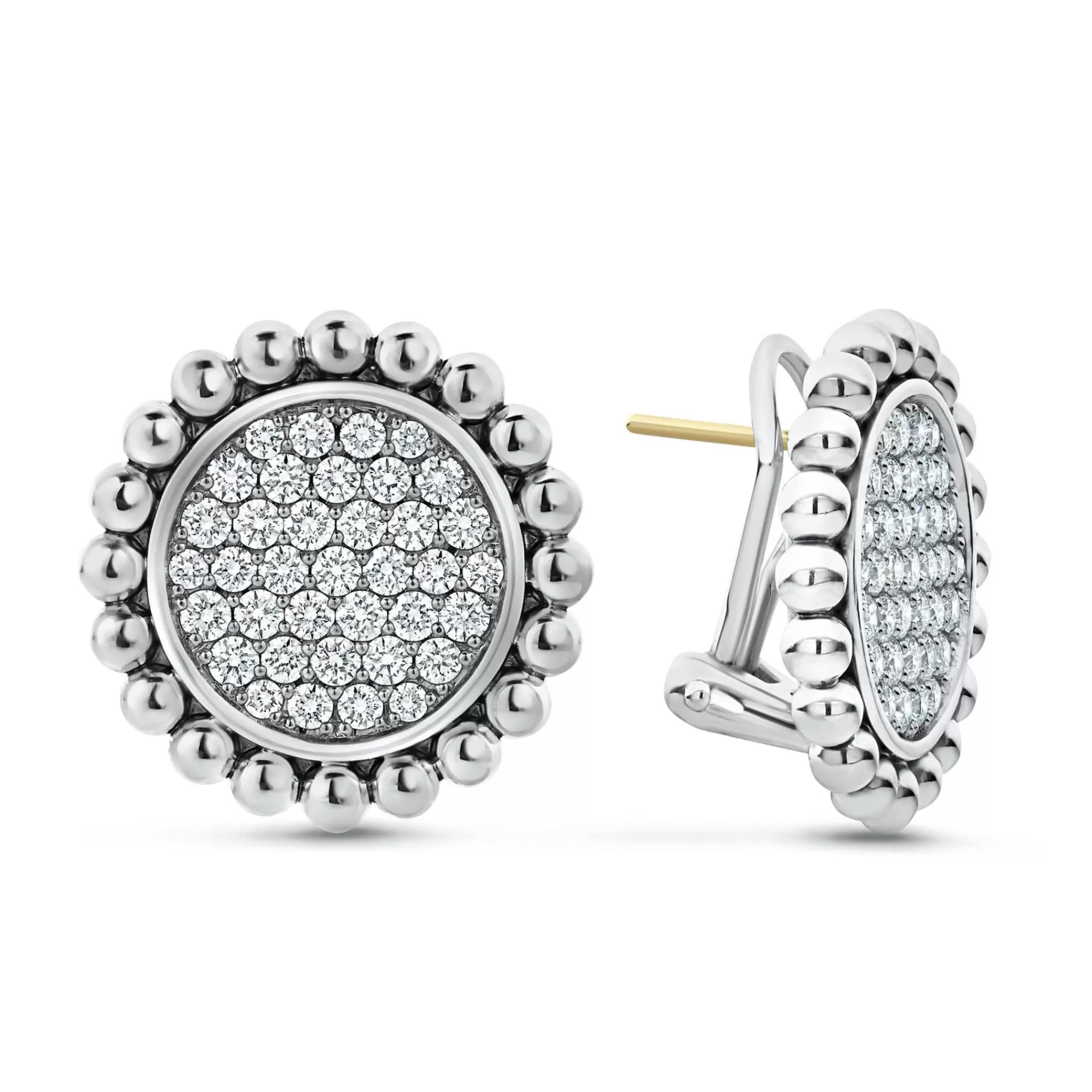 Sale LAGOS Large Caviar Circle Diamond Earrings