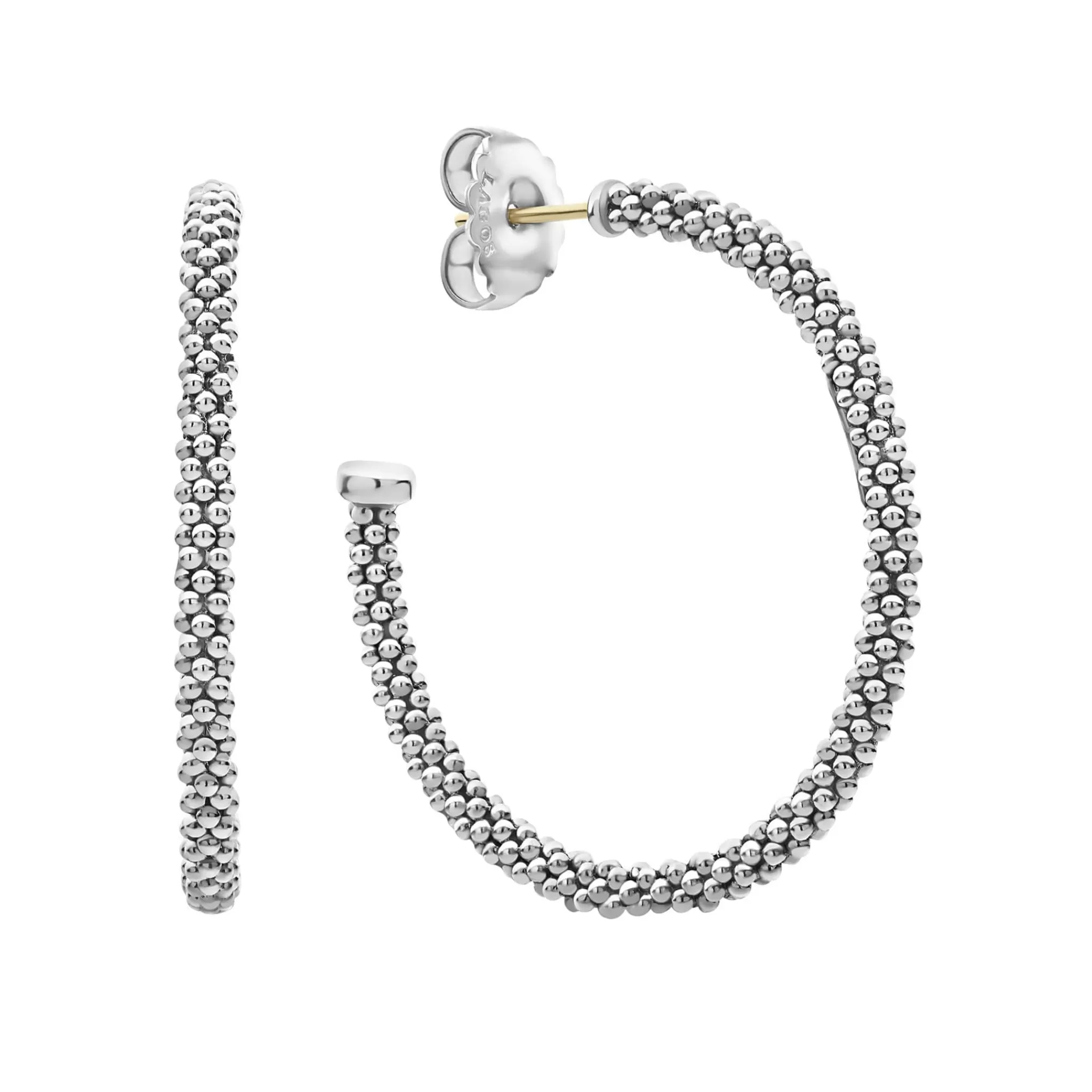 Store LAGOS Large Caviar Hoop Earrings