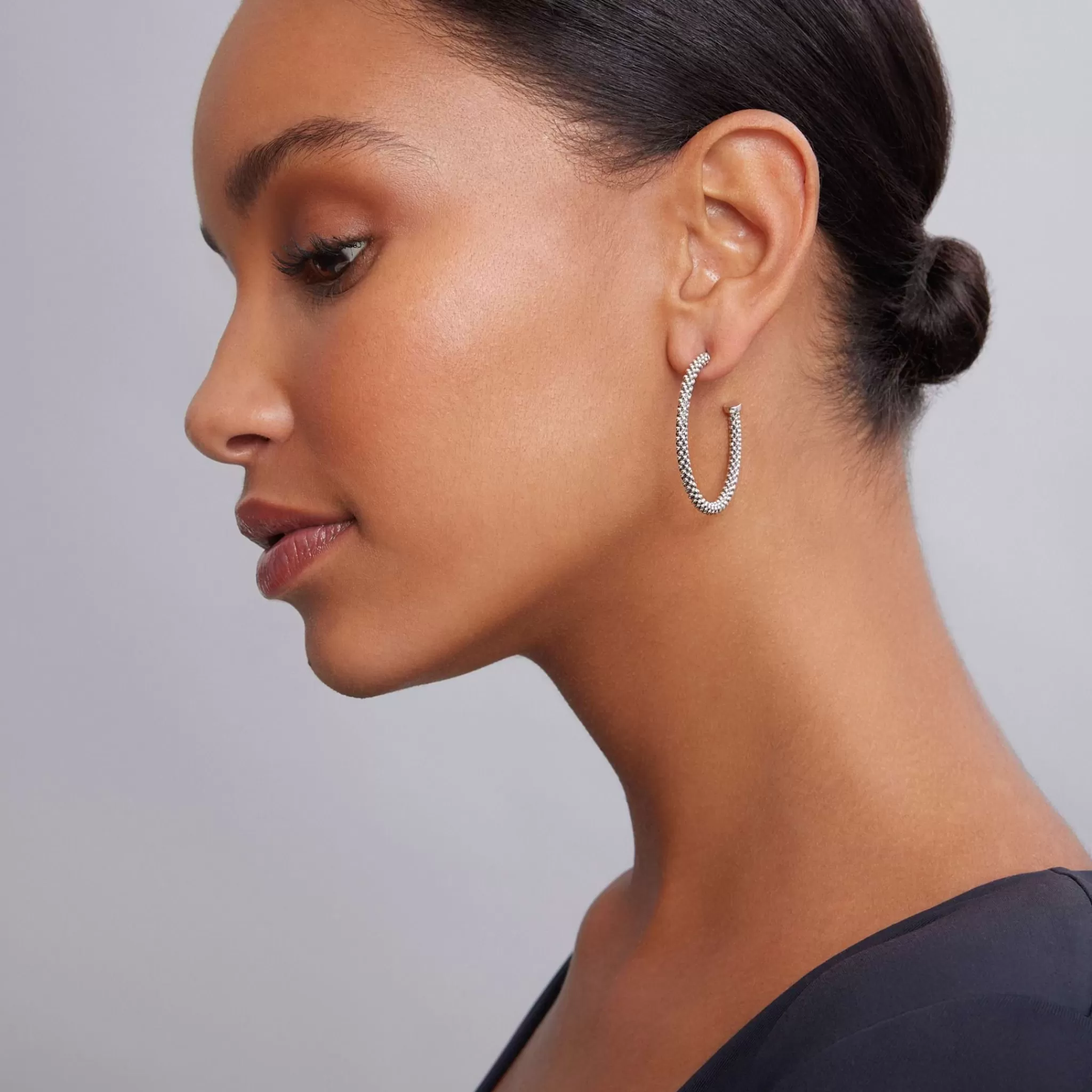 Store LAGOS Large Caviar Hoop Earrings