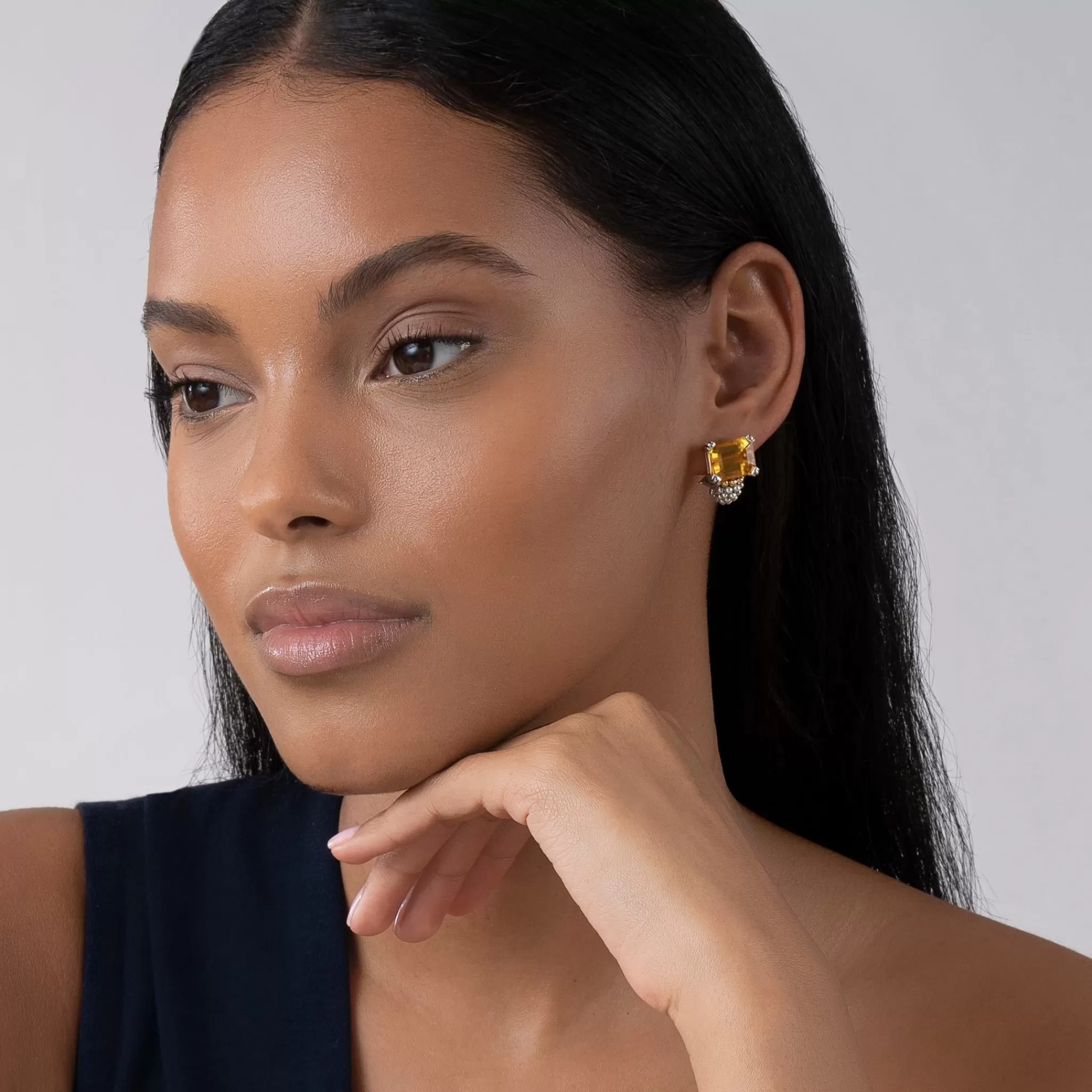 Fashion LAGOS Large Citrine Huggie Earrings