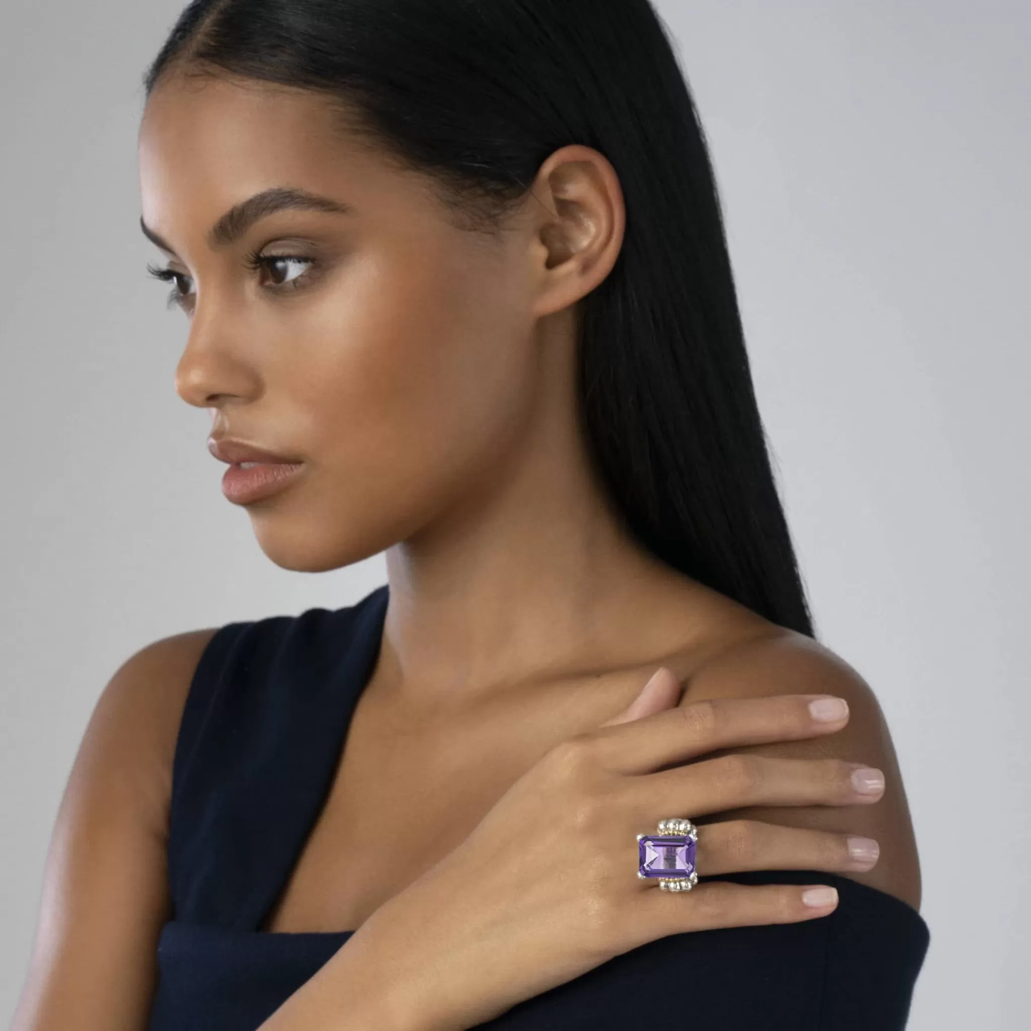 Flash Sale LAGOS Large Emerald-Cut Amethyst Ring