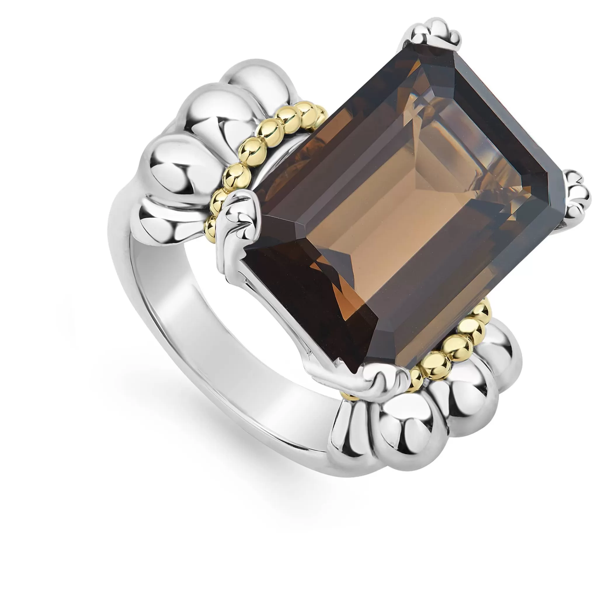 Store LAGOS Large Emerald-Cut Smokey Quartz Ring