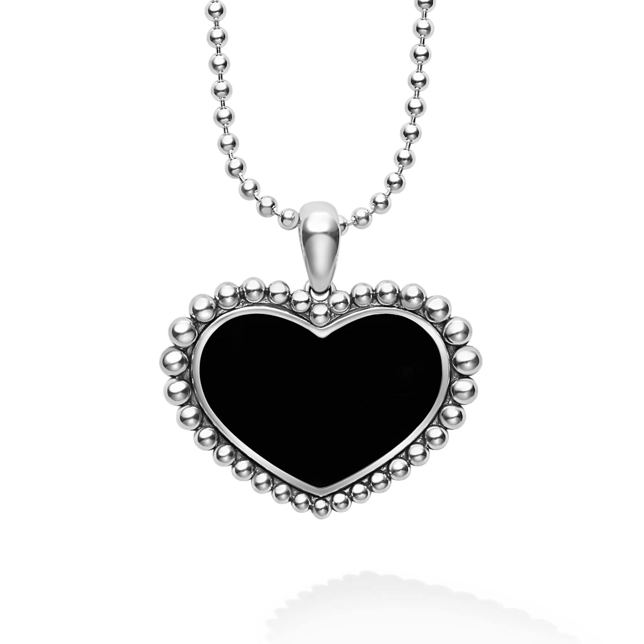 Flash Sale LAGOS Large Onyx Heart Pendant Necklace