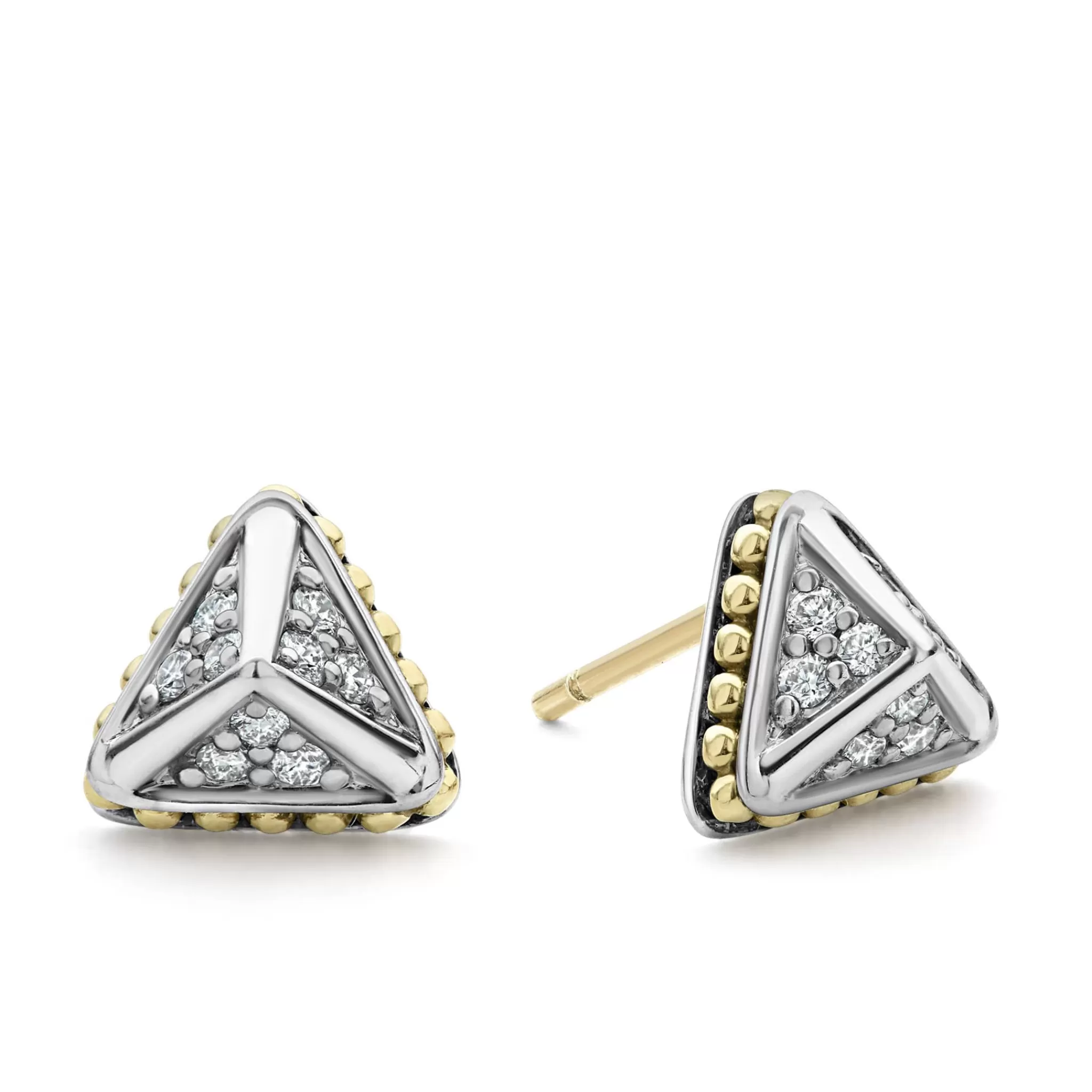 Discount LAGOS Large Pyramid Diamond Stud Earrings