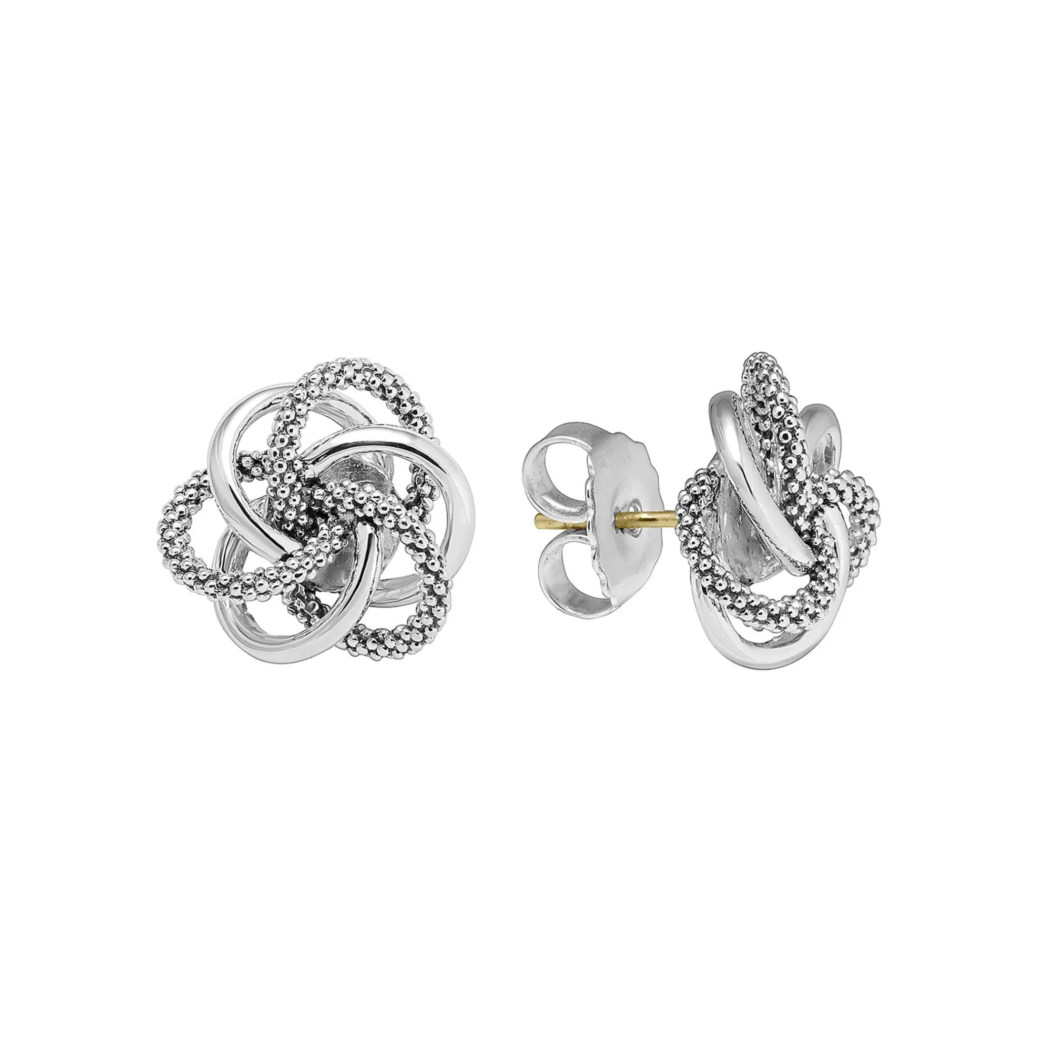 Cheap LAGOS Large Silver Love Knot Stud Earrings