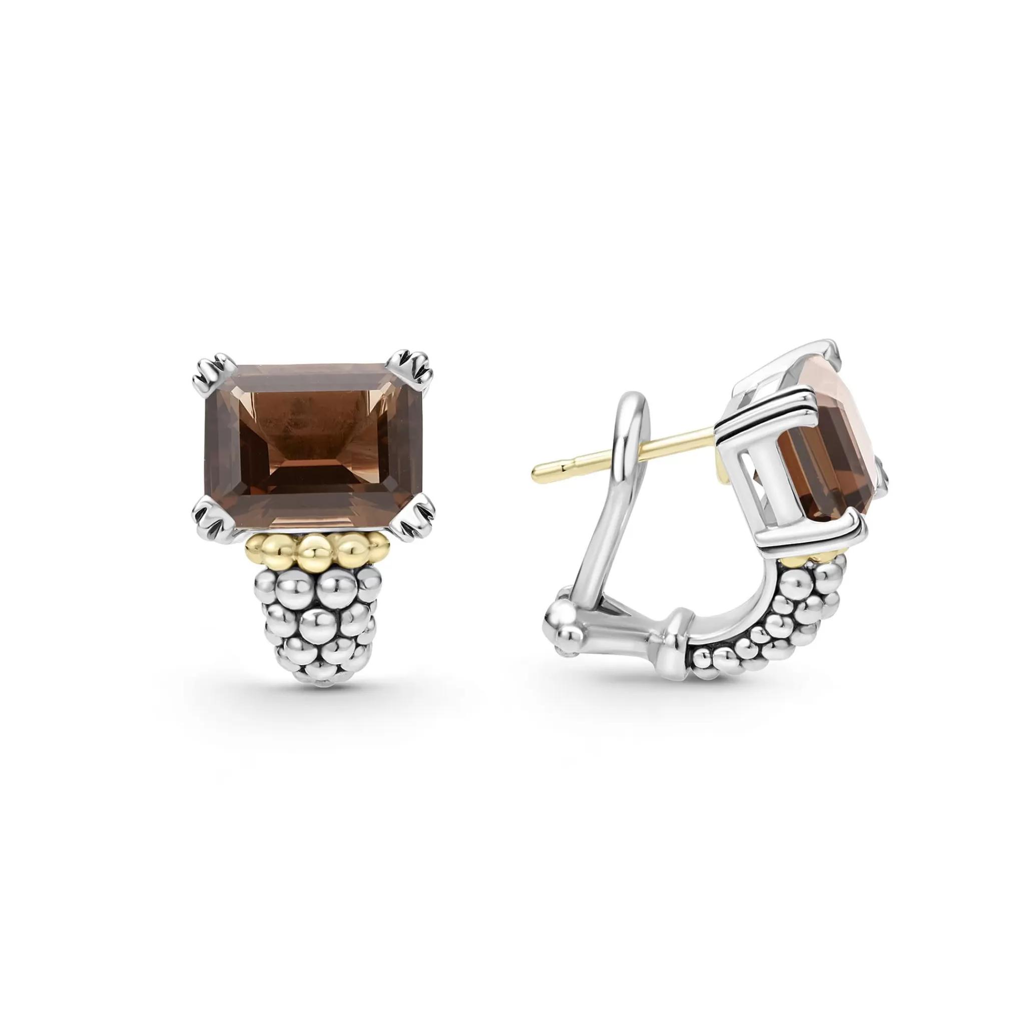 Shop LAGOS Large Smokey Quartz Huggie Earrings