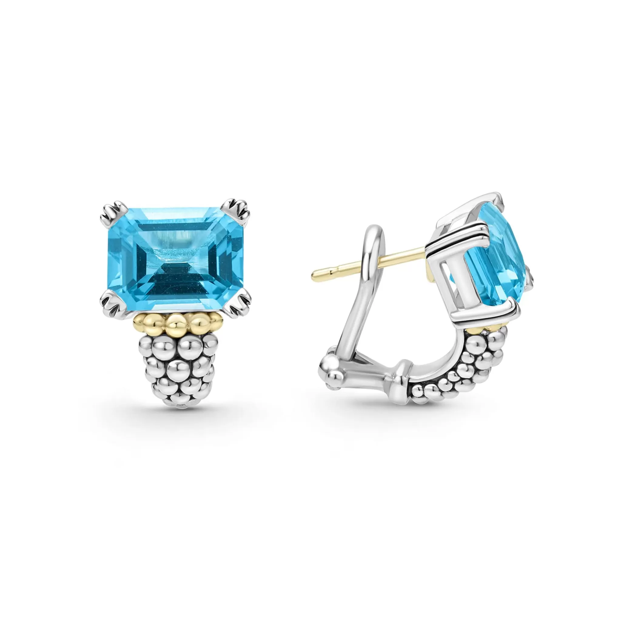 Outlet LAGOS Large Swiss Blue Topaz Huggie Earrings