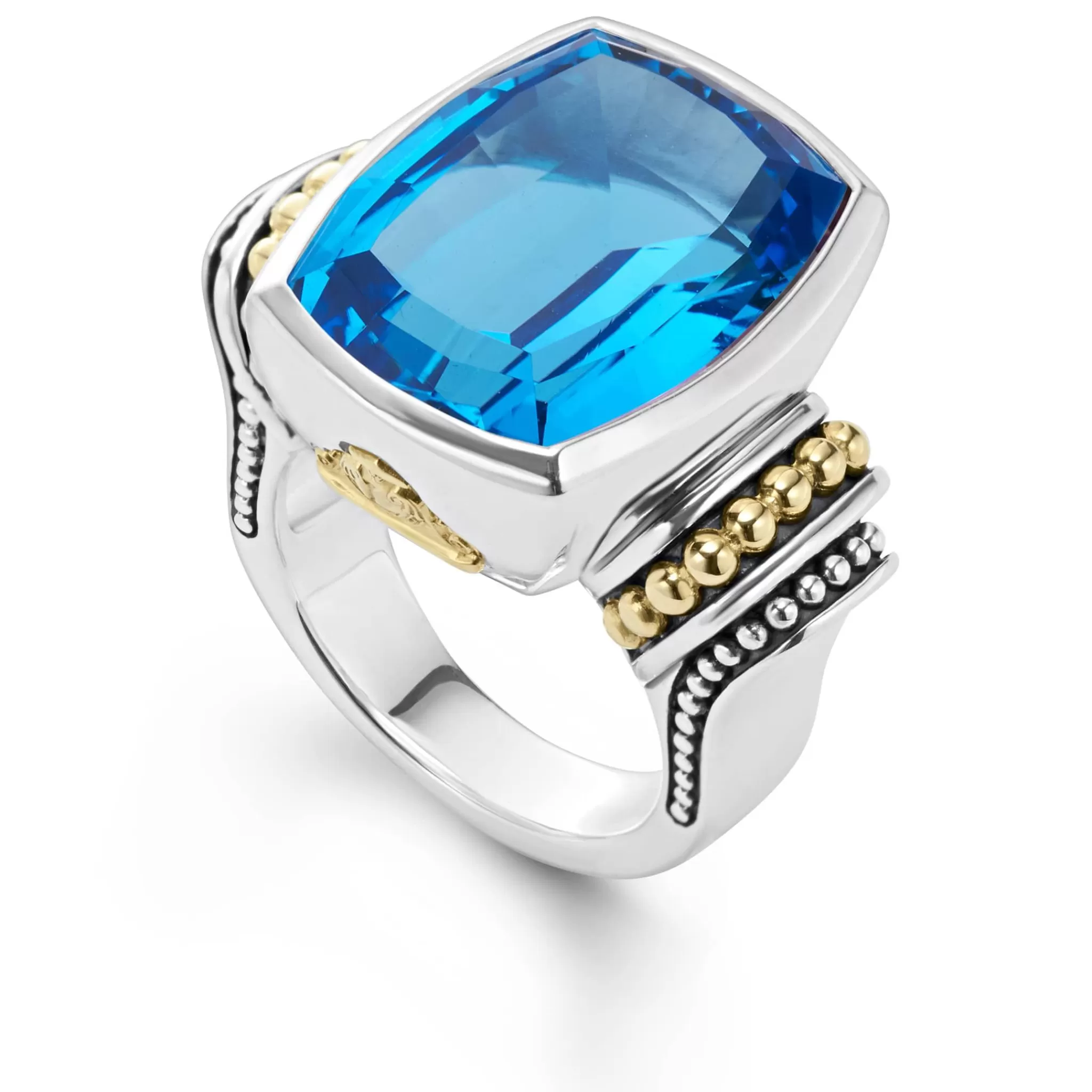 Hot LAGOS Large Swiss Blue Topaz Statement Ring